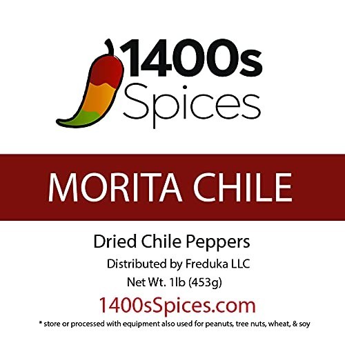 1lb Morita Chipotle Dried Whole Chile Peppers, Chili Seco 1 Pound (Pack of 1)