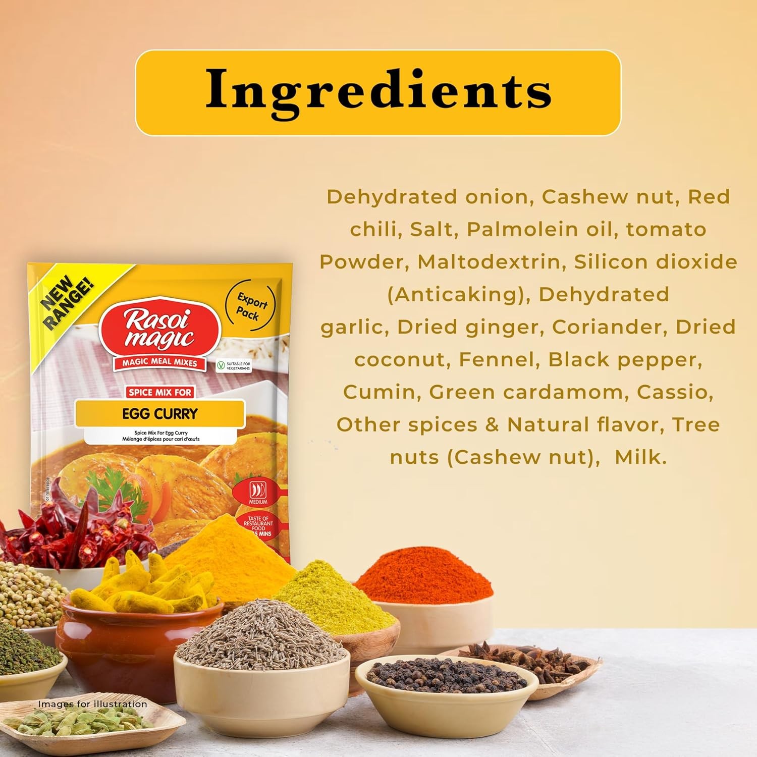 Rasoi Magic Spice Mix for Egg Curry Masala 50g (Pack of 3) Ready in 15 Min