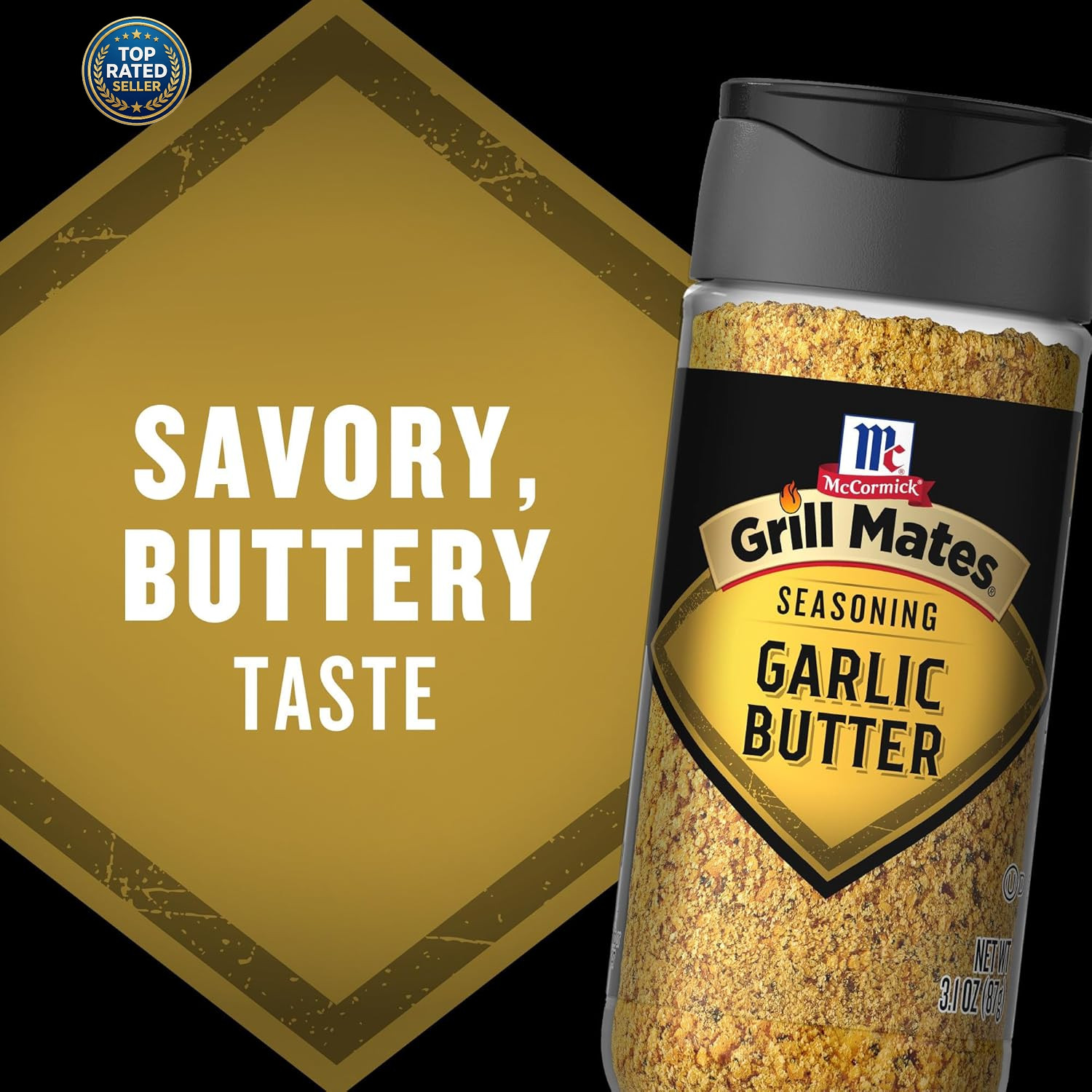 McCormick Grill Mates Garlic Butter Seasoning, 3.1 oz