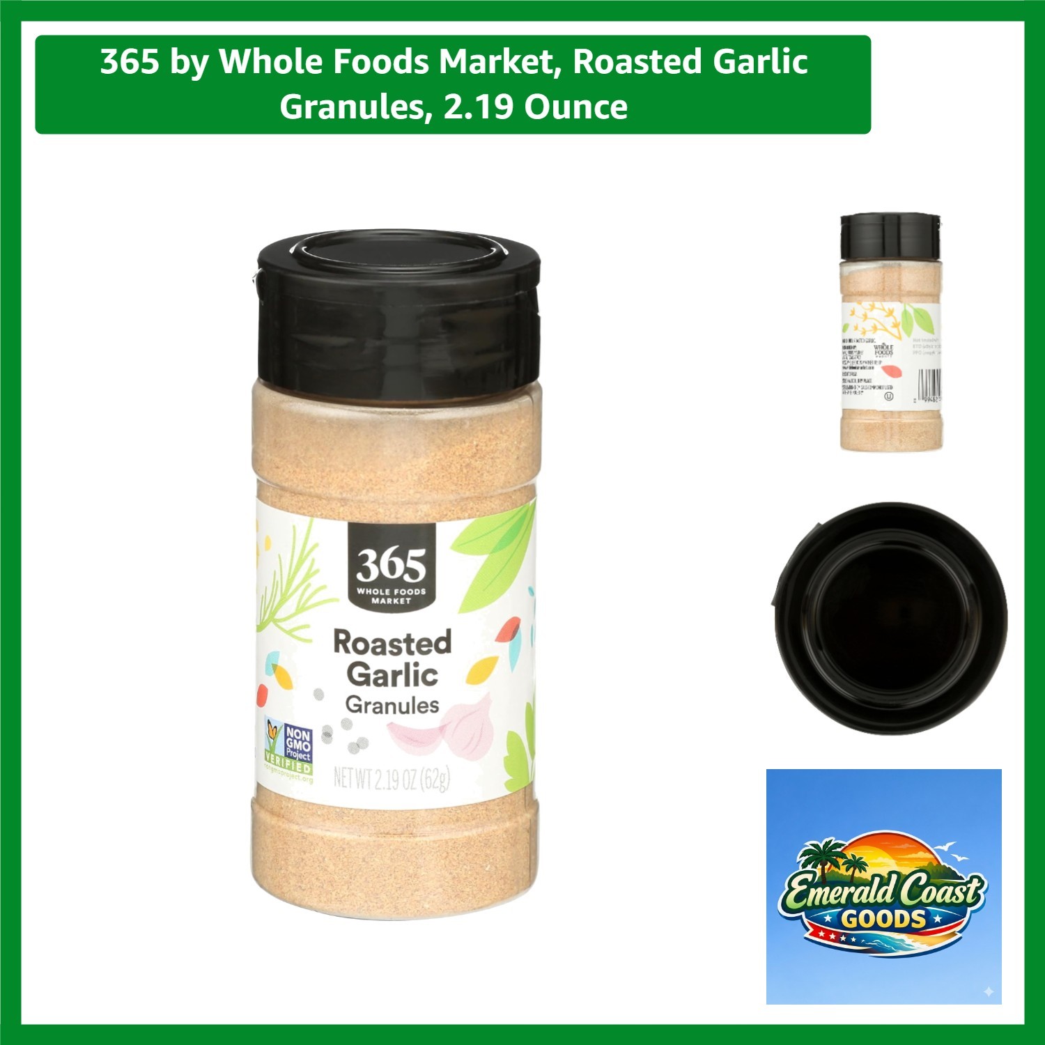 Roasted Garlic Granules 2.19oz – Kosher, GMO-Free Flavor Booster