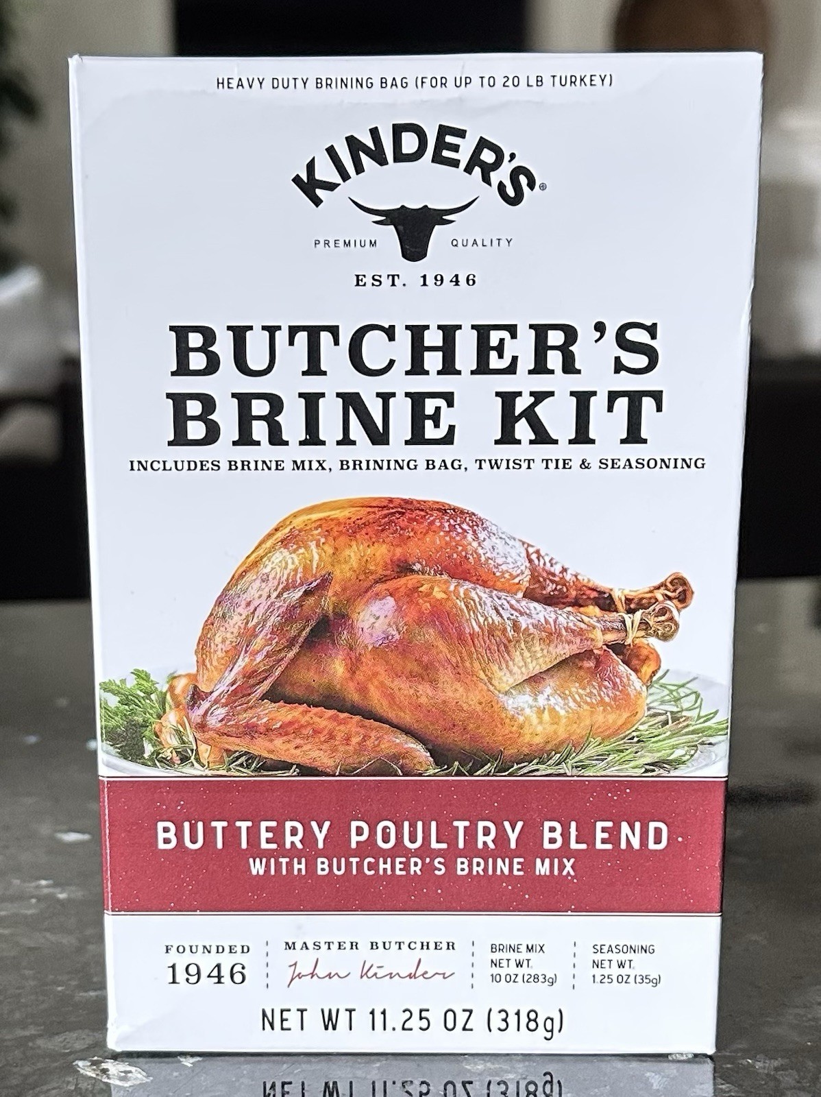 Kinders Butchers Brine Kit 11.25 Oz Buttery Poultry Blend For Turkey and Poultry