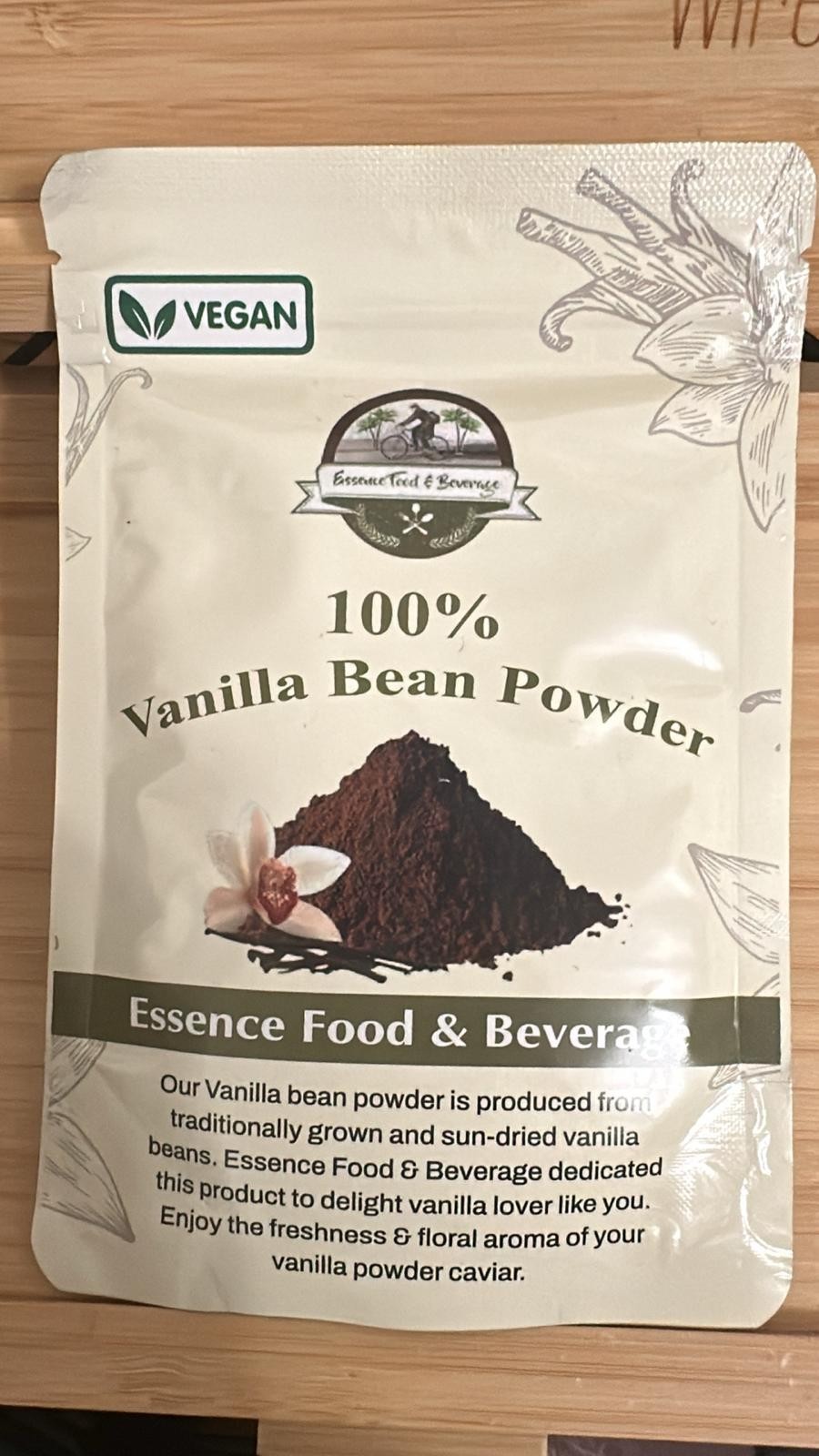 Raw Vanilla Bean Powder 2.5oz Unsweetened No Sugar Pure Ground Baking Coffee