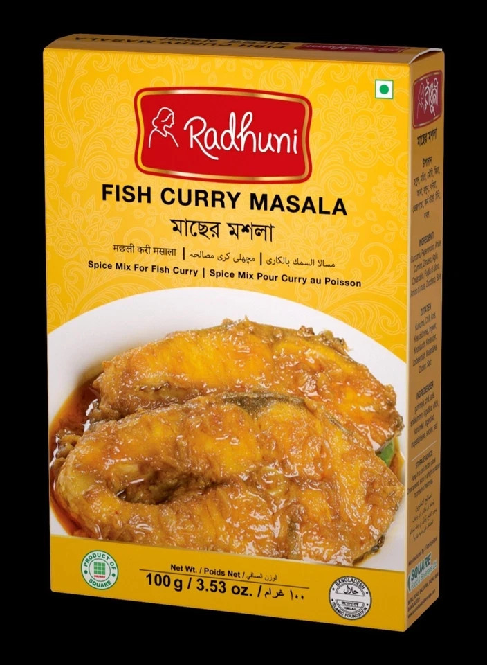 Radhuni Fish Curry Masala Kari Ikan 100g Authentic Fish Curry Spice Mix