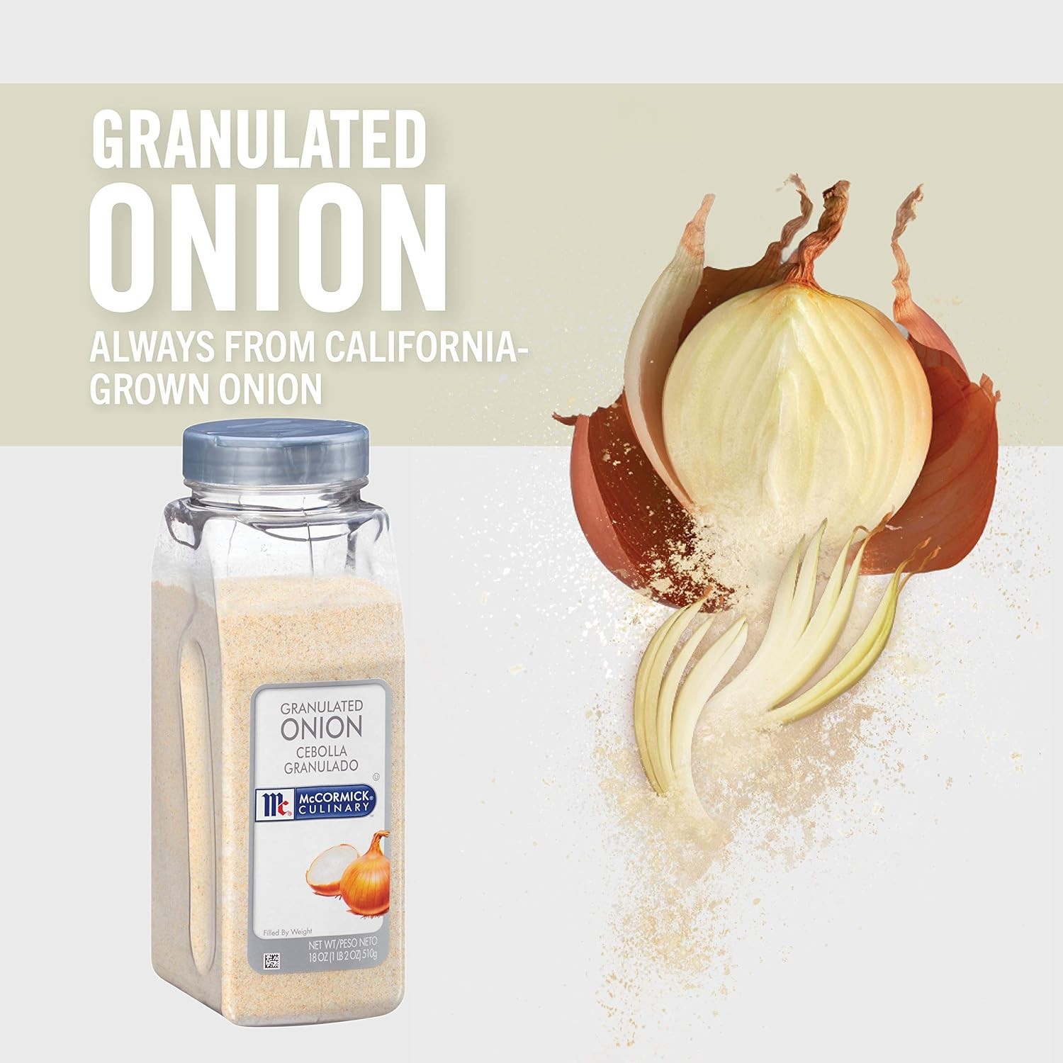 Mccormick Culinary Granulated Onion, 18 Oz – One 18 Ounce Container of Granulate