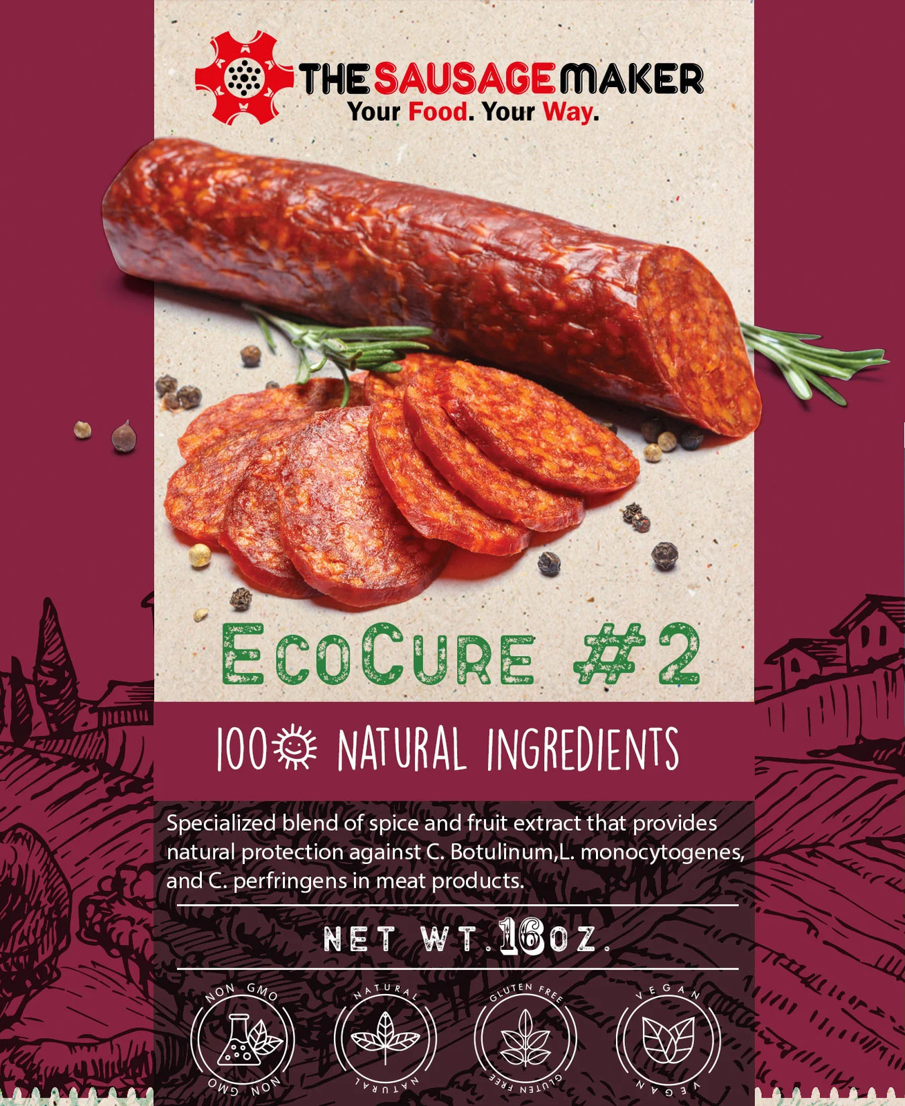 EcoCure #2 Natural Curing Salt Salami Dry Cure Substitute – The Sausage Maker