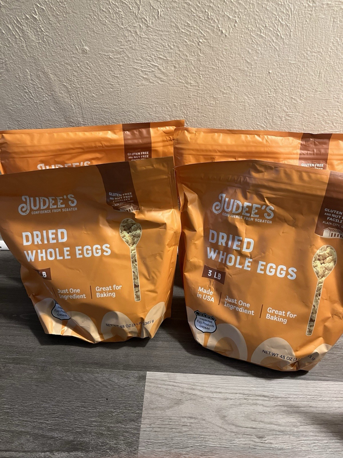 Judee’s Gluten Free Dried Whole Egg Powder 3 lbs – Baking Supplies (4 Pack) 12LB