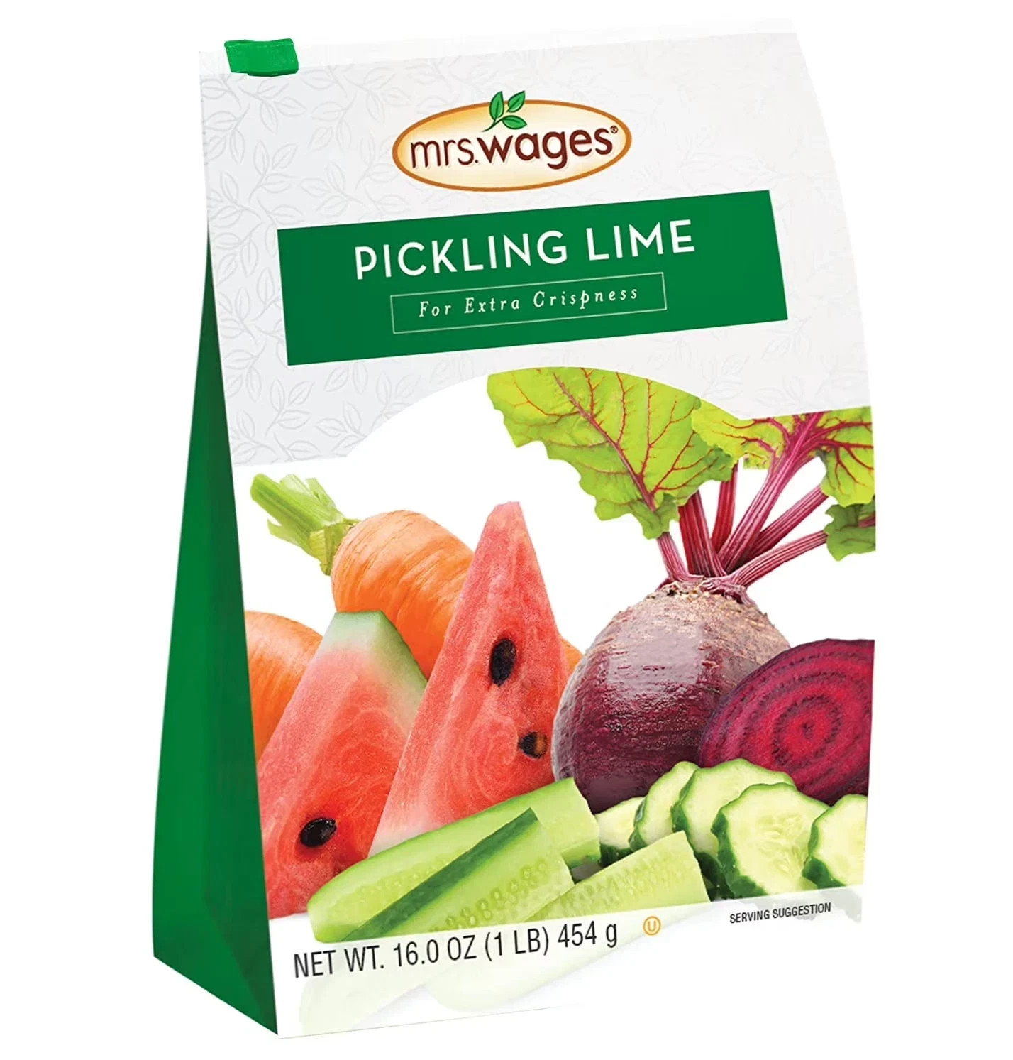 Mrs. Wages Pickling Lime | Easy-to-Make | 1 lb Resealable Bag