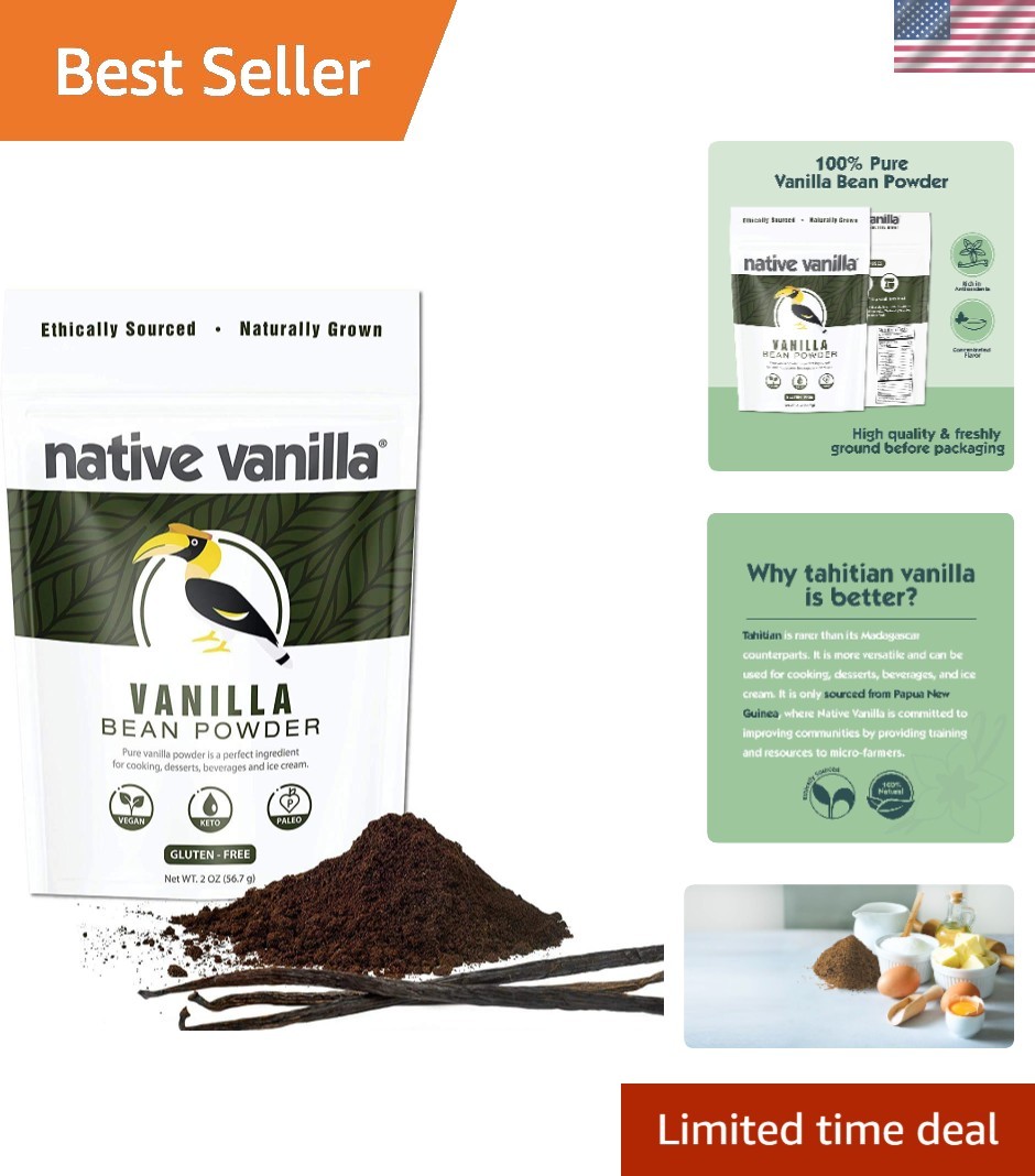 2 oz Vanilla Bean Powder – Raw, Halal, and Versatile for All Recipes