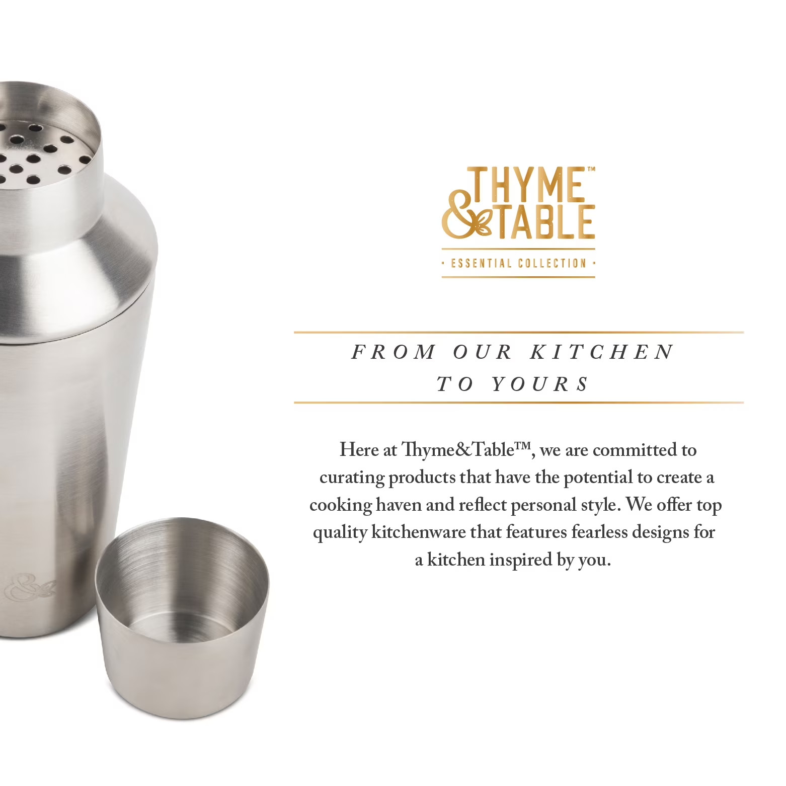 Thyme & Table Stainless Steel Cocktail Shaker