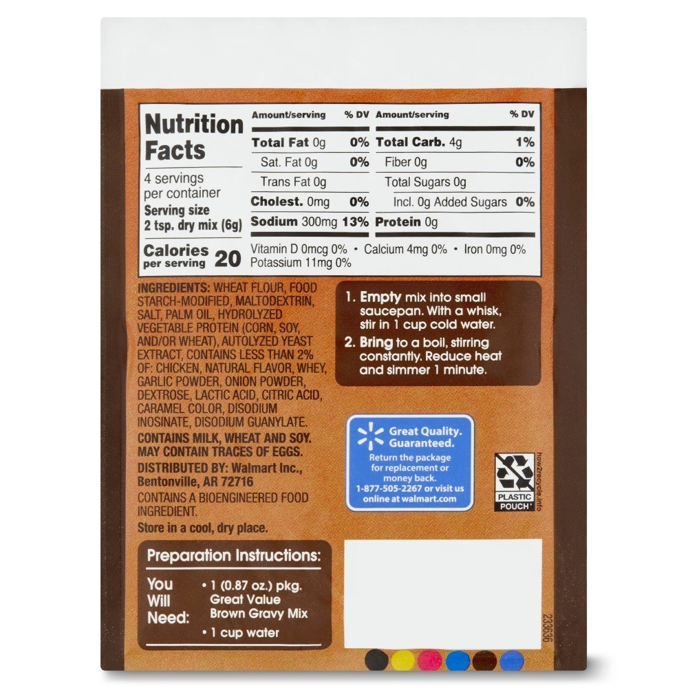 Gravy Mix Brown 0.87 oz Pack of 12 Instant Sauce Seasoning