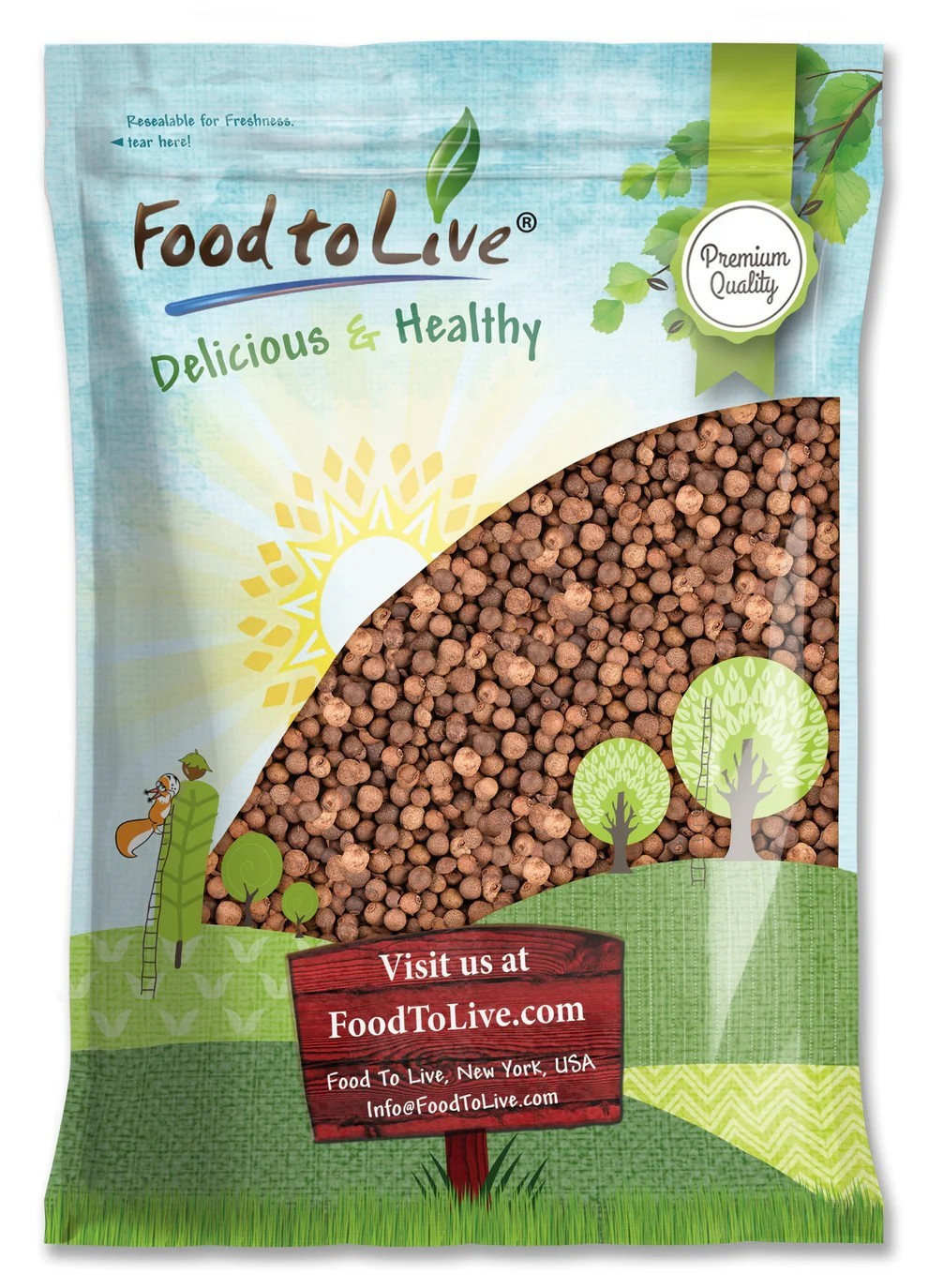 Whole Allspice Berries – Kosher, Raw, Vegan – by Food To Live