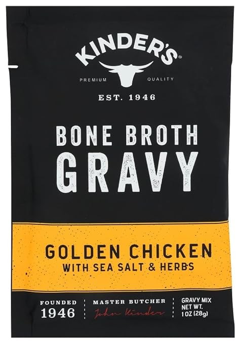 Kinder’s, Bone Broth Golden Chicken with Sea Salt & Herbs Gravy Mix, 1 Ounce