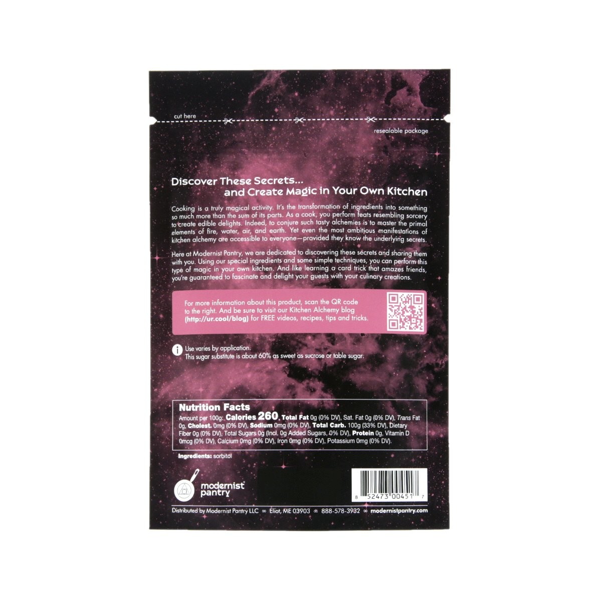 Pure Sorbitol Powder Vegan Gluten-free Ou Kosher Certified – 200G/8oz.