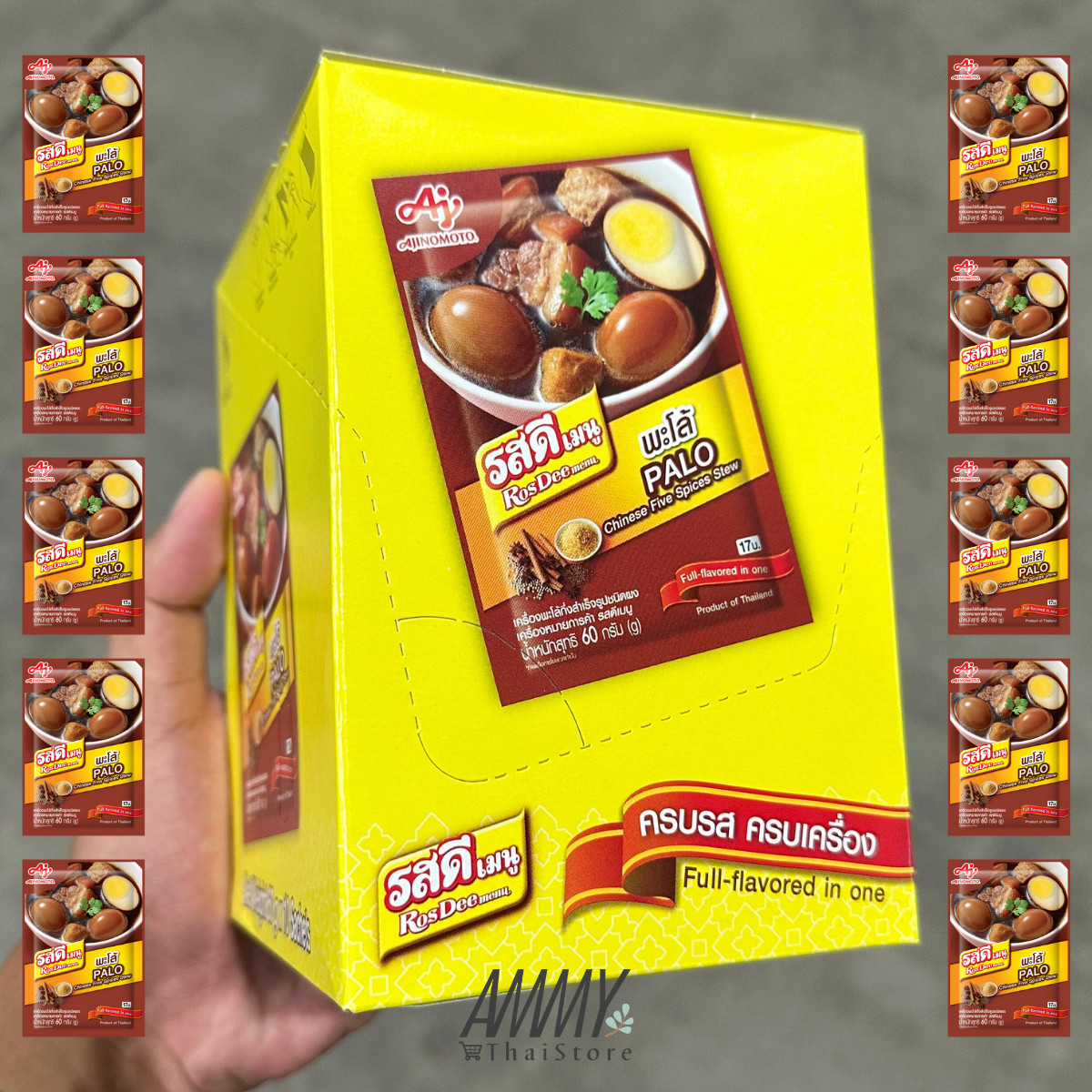 SET Thai PALO Spices Stew Powder Seasoning Asian Cooking Thai Food ROS-DEE 60g