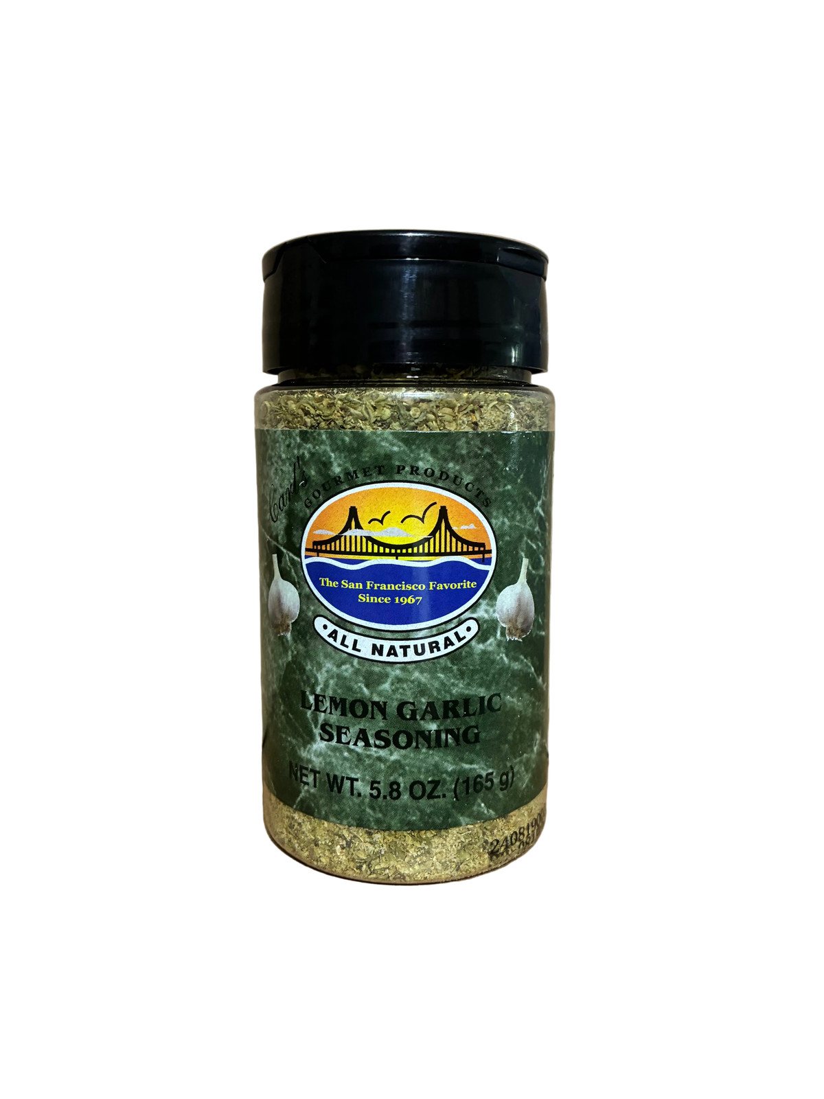 Carl’s Gourmet All Natural Lemon Garlic Seasoning and Meat Rub, 5.8 oz (165g)