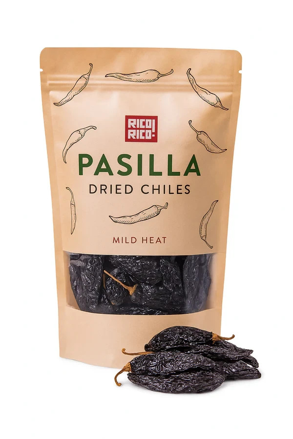 RICO RICO – Premium Dried Chiles (Ancho-Cascabel-Morita-Guajillo-Pasilla-Arbol)