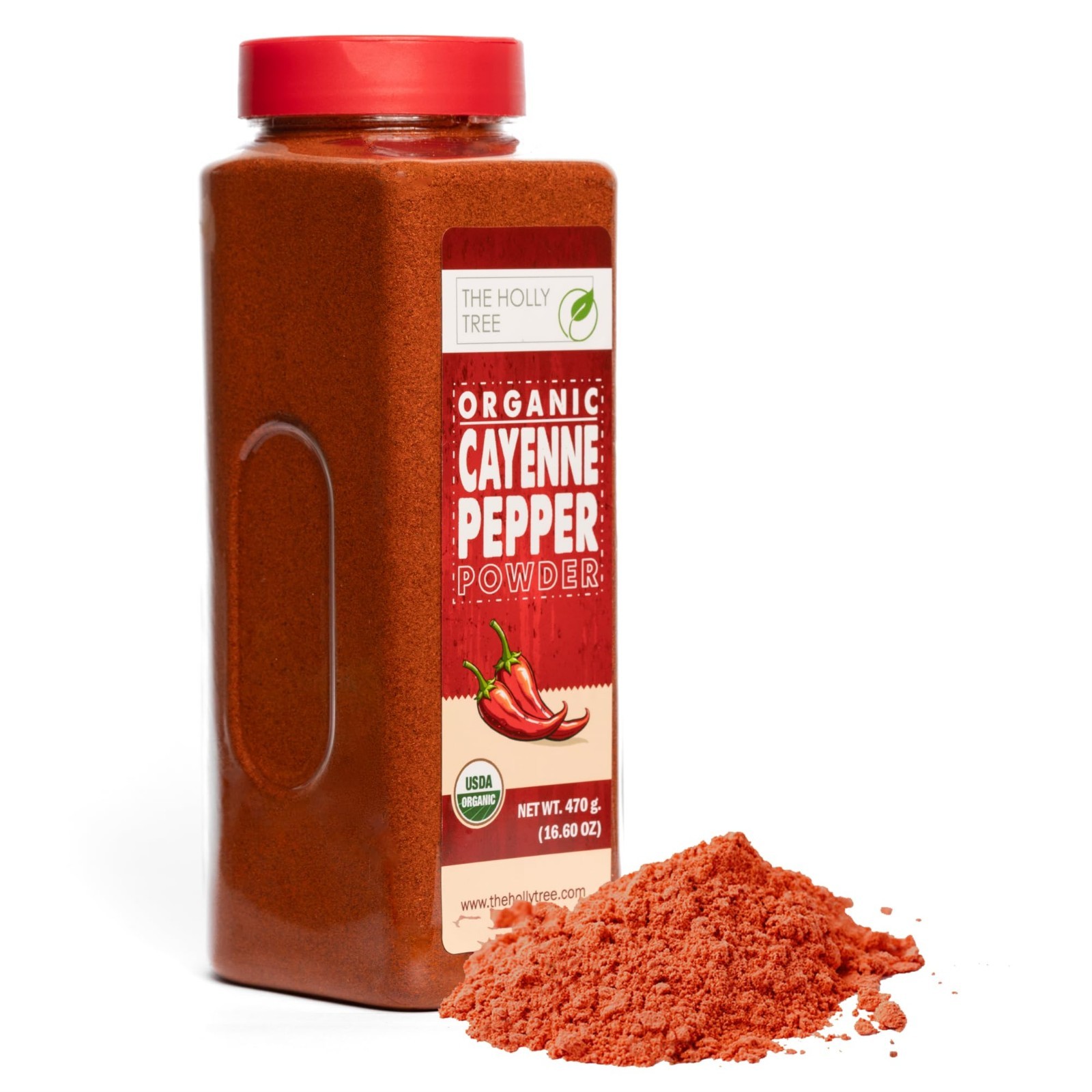 Organic Cayenne Pepper Powder 16.60 oz – Ground Red Chili Spice, Gluten Free, US
