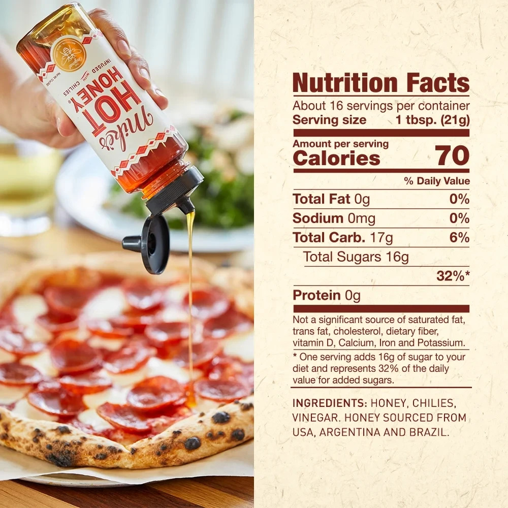 Mike’s Hot Honey, 12 oz Squeeze Bottle , Sweetness & Heat, Gluten-Free & Paleo
