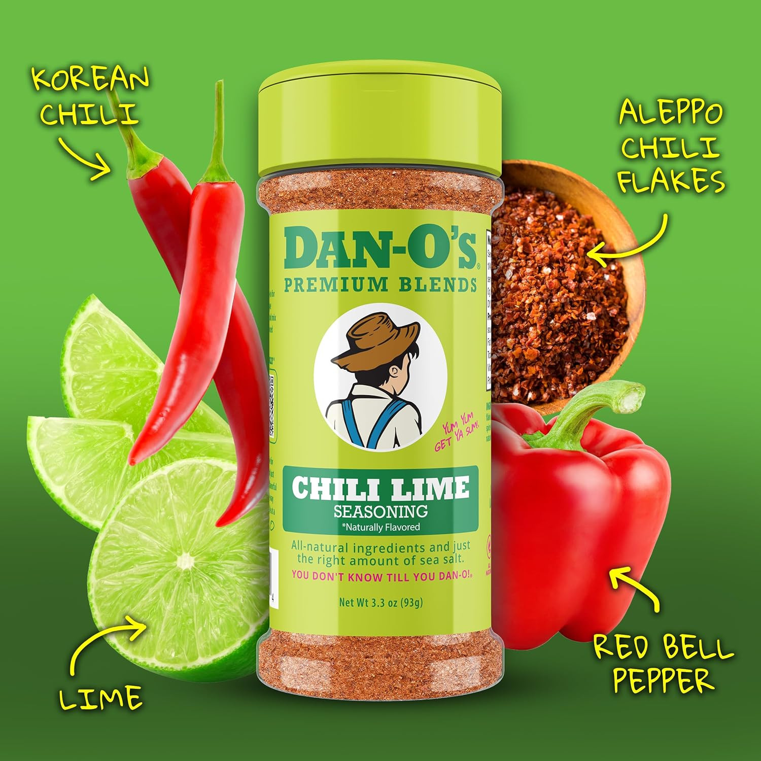 Dan-O’S Small Chili Lime Seasoning- 2 Pack (3.3 Oz Pack of 2)