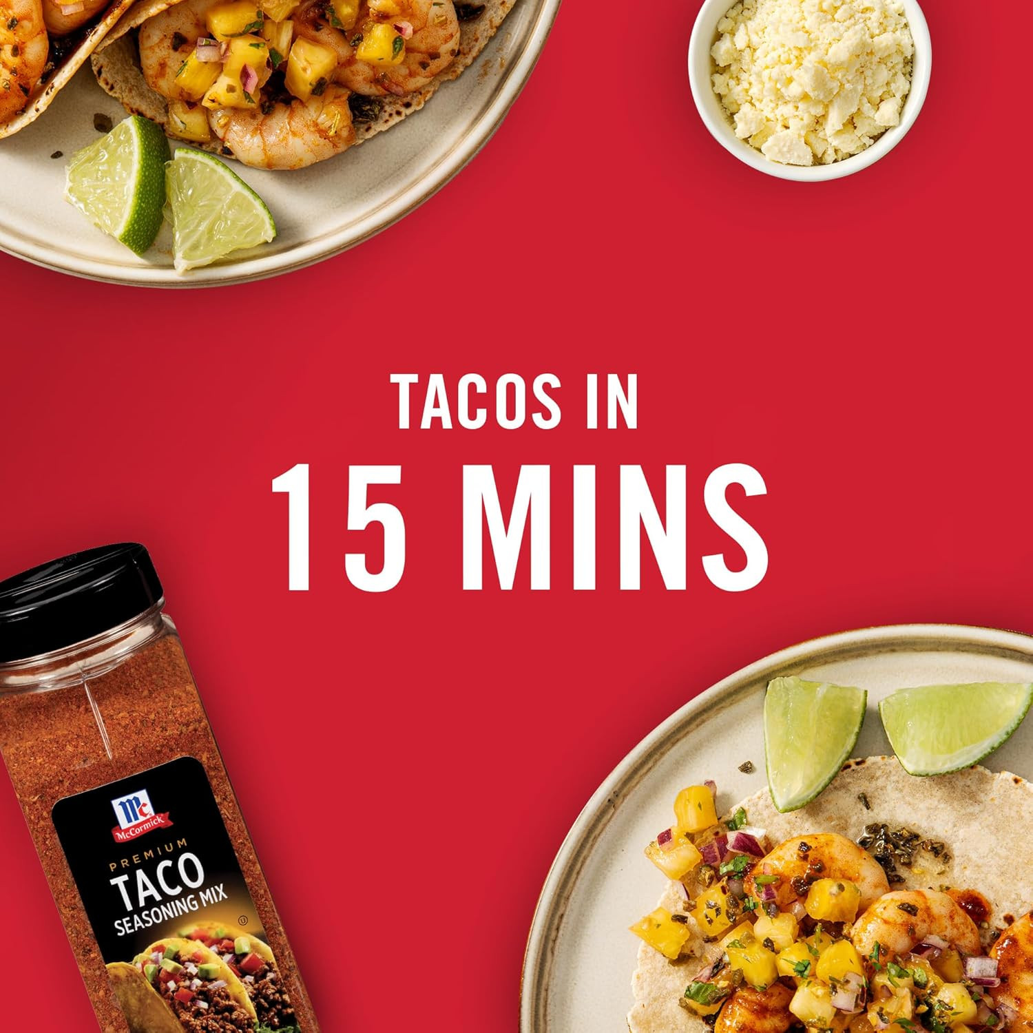 Taco Seasoning Mix, Premium, No MSG Added, No Artificial Flavors, For Tacos, Nac