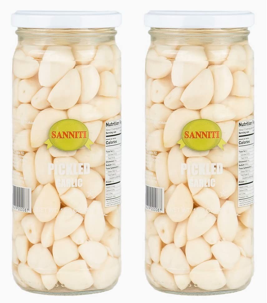 Spanish Pickled Garlic, 31.8 oz Total – Gourmet Must-Have for Cooking