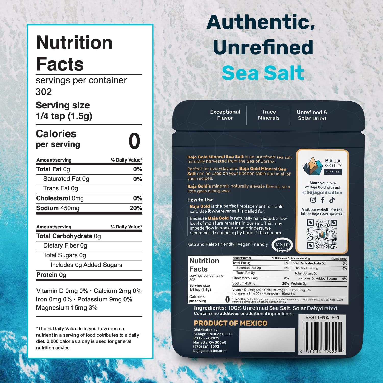 Baja Gold Signature Mineral Sea Salt – Recommended by Gary Brecka – Organic N…