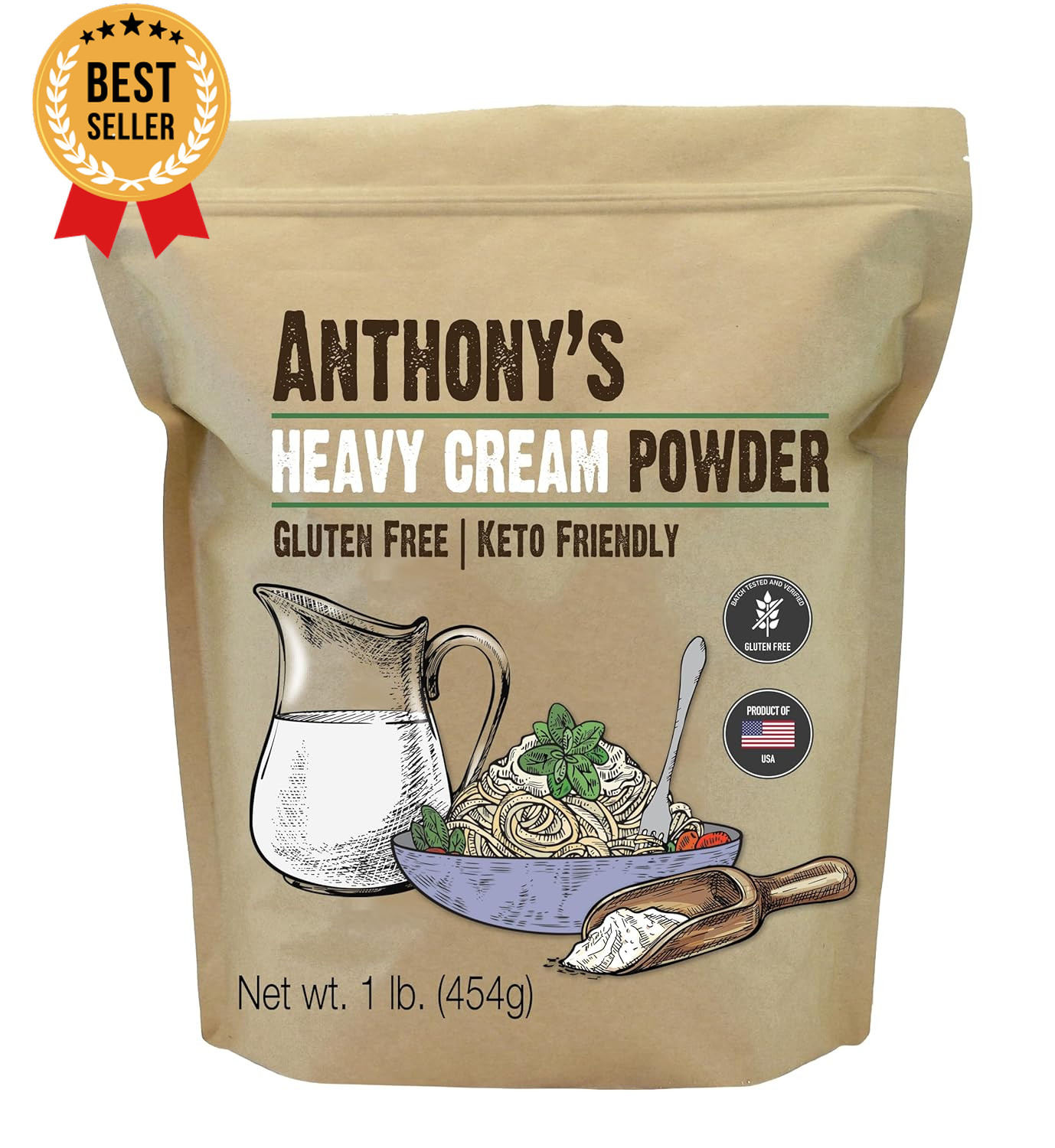 Heavy Cream Powder 1lb Keto Friendly Gluten-Free Non-GMO USA Made Baking Mix