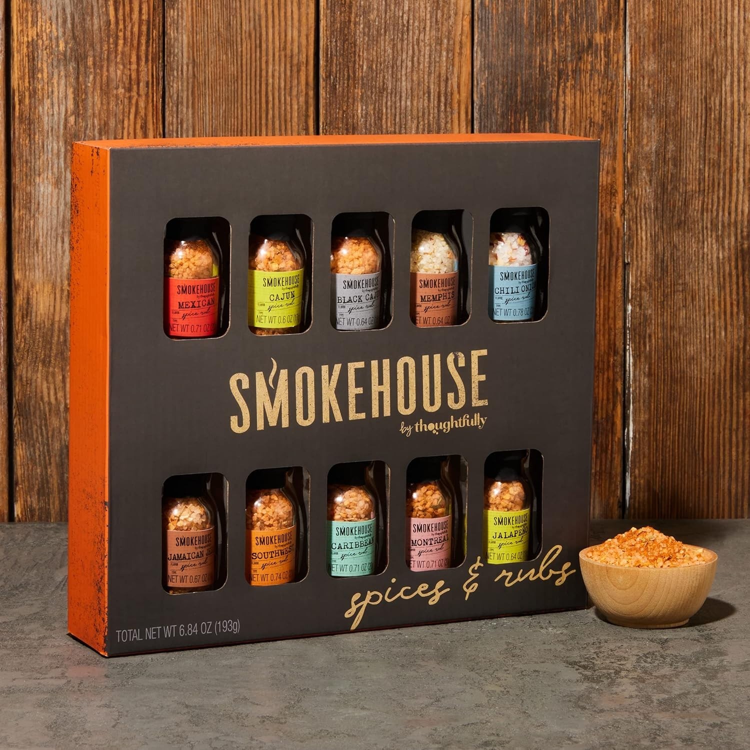 Smokehouse Gourmet Grilling Spice Set – 10 Unique Flavors in Glass Bottles