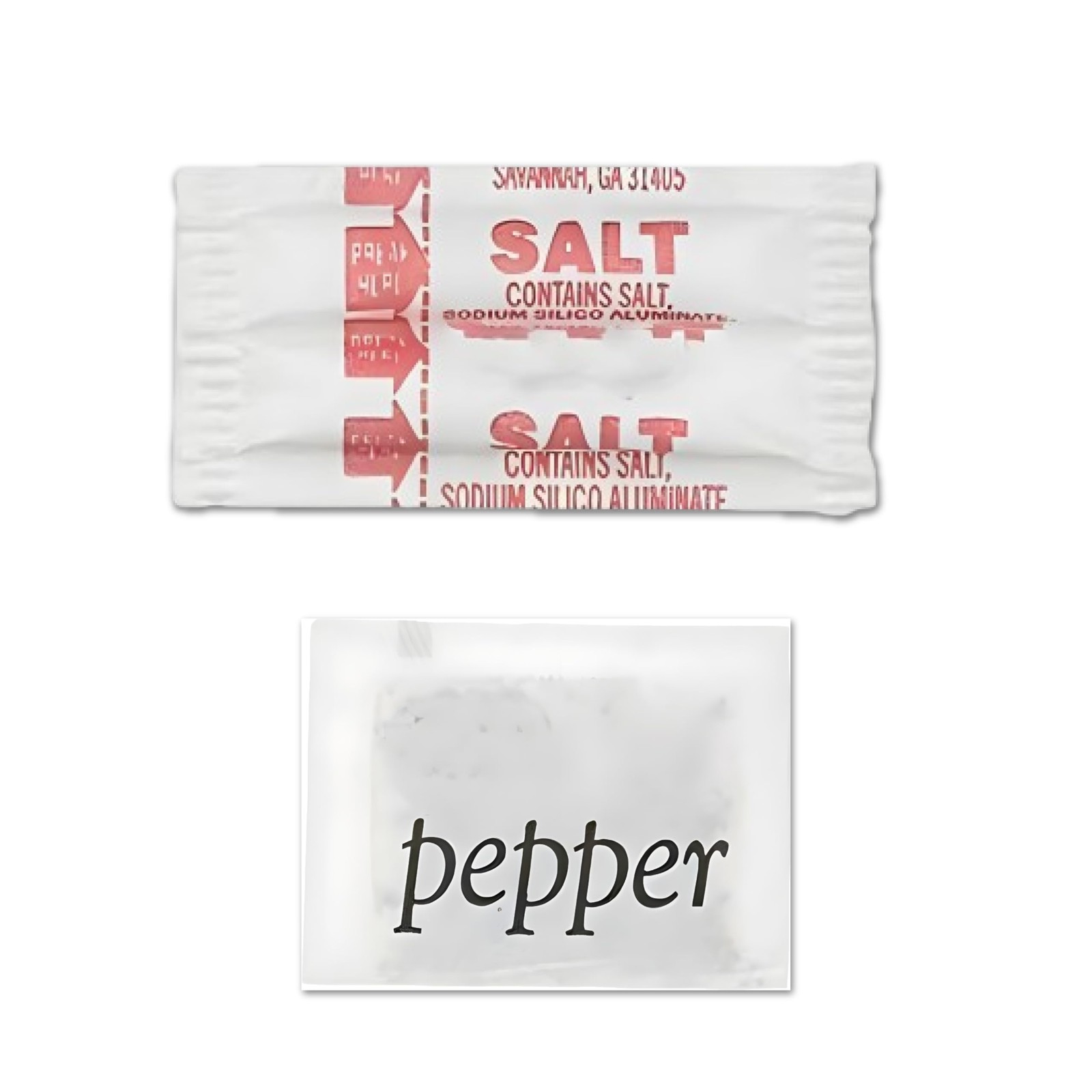 PWsalt500Pepper500-1000CT Salt and Pepper Packets -500 Each- (1,000 Total Pac…
