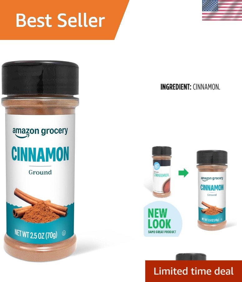 2.5 Oz Ground Cinnamon for Baking & Beverages – Kosher Certified Spice