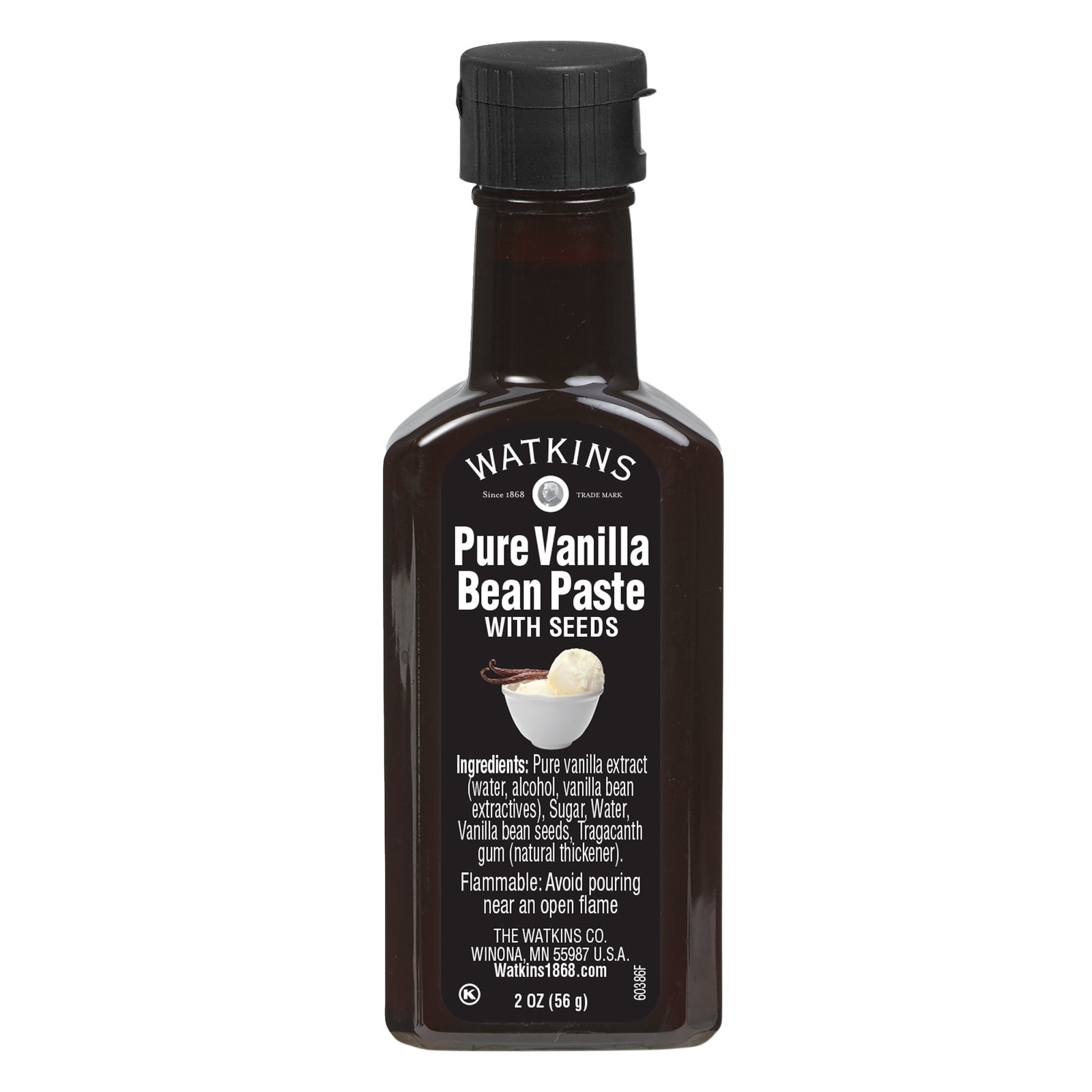 Pure Vanilla Bean Paste, 2 oz. (Plastic Container)