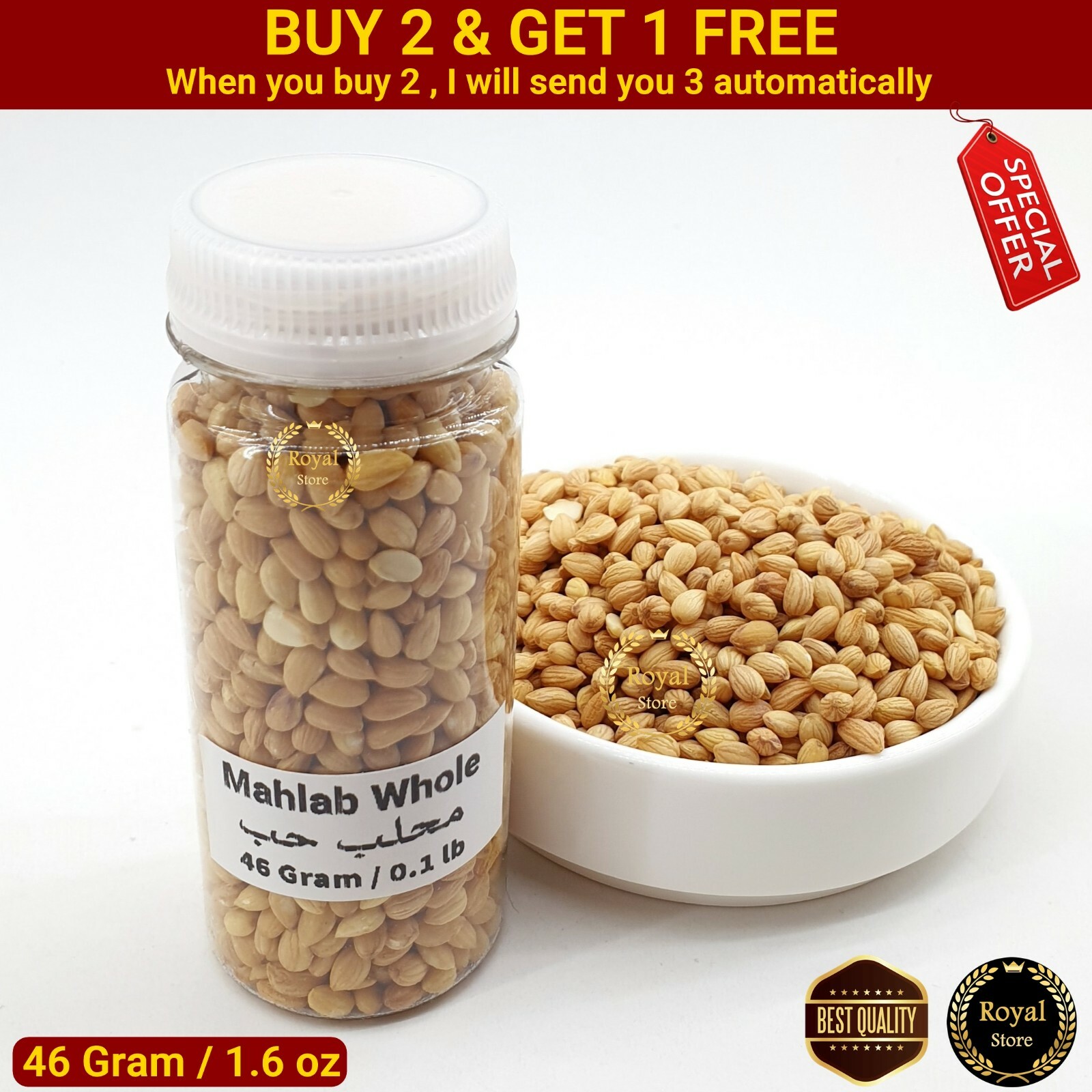 1x Whole Mahaleb seeds ( 46g ) Prunus cherry Mahleb Mahlepi Mahlep Mahalepi محلب