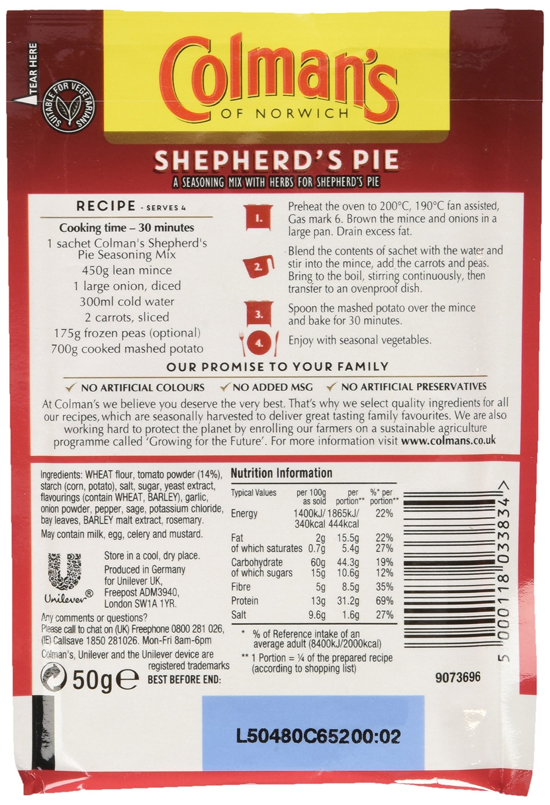 Colemans Shepherd’s Pie Seasoning Mix 1.75 oz (Pack Of 16)