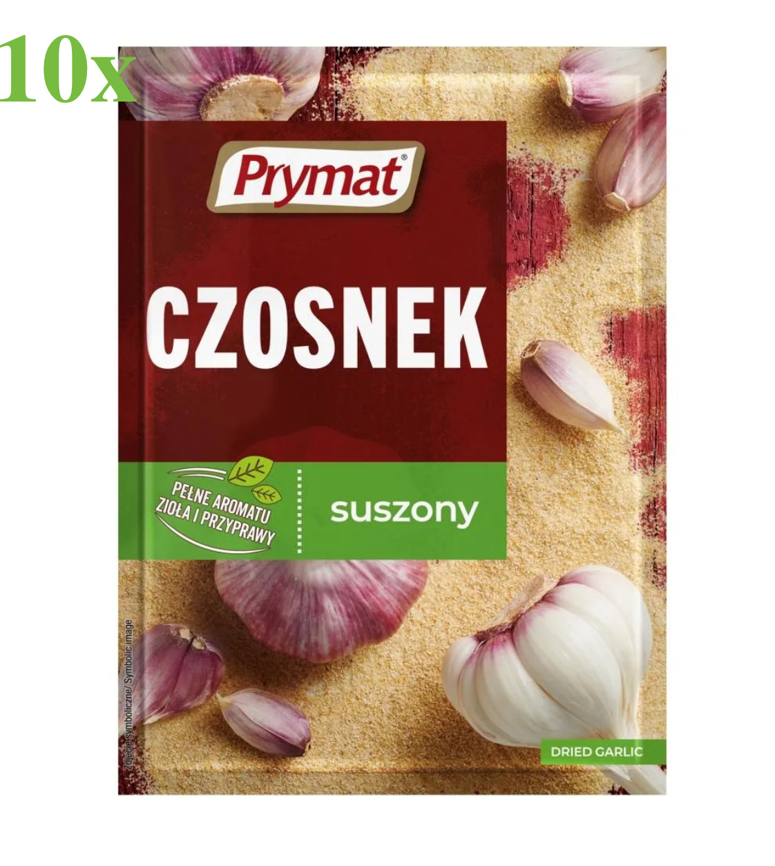 PACK OF 10 PRYMAT SPICE DRIED GRANULATED GARLIC AROMATIC SPICES 20G 0.7OZ.