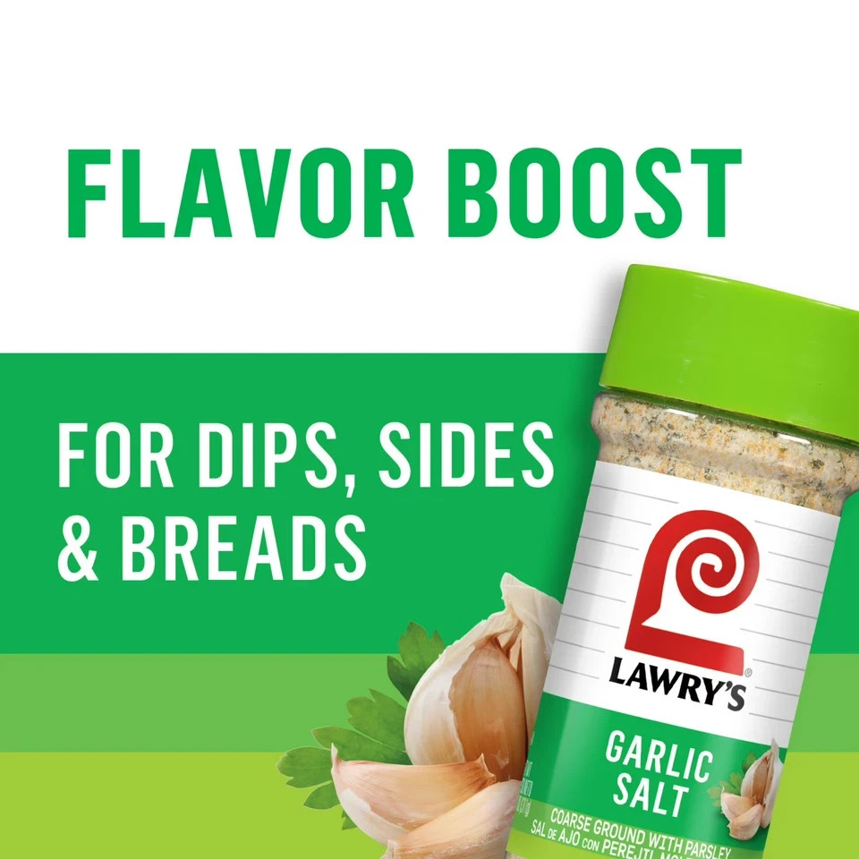 Lawry’s Kosher Classic Coarse Ground Garlic Salt, 11.0 oz Bottle