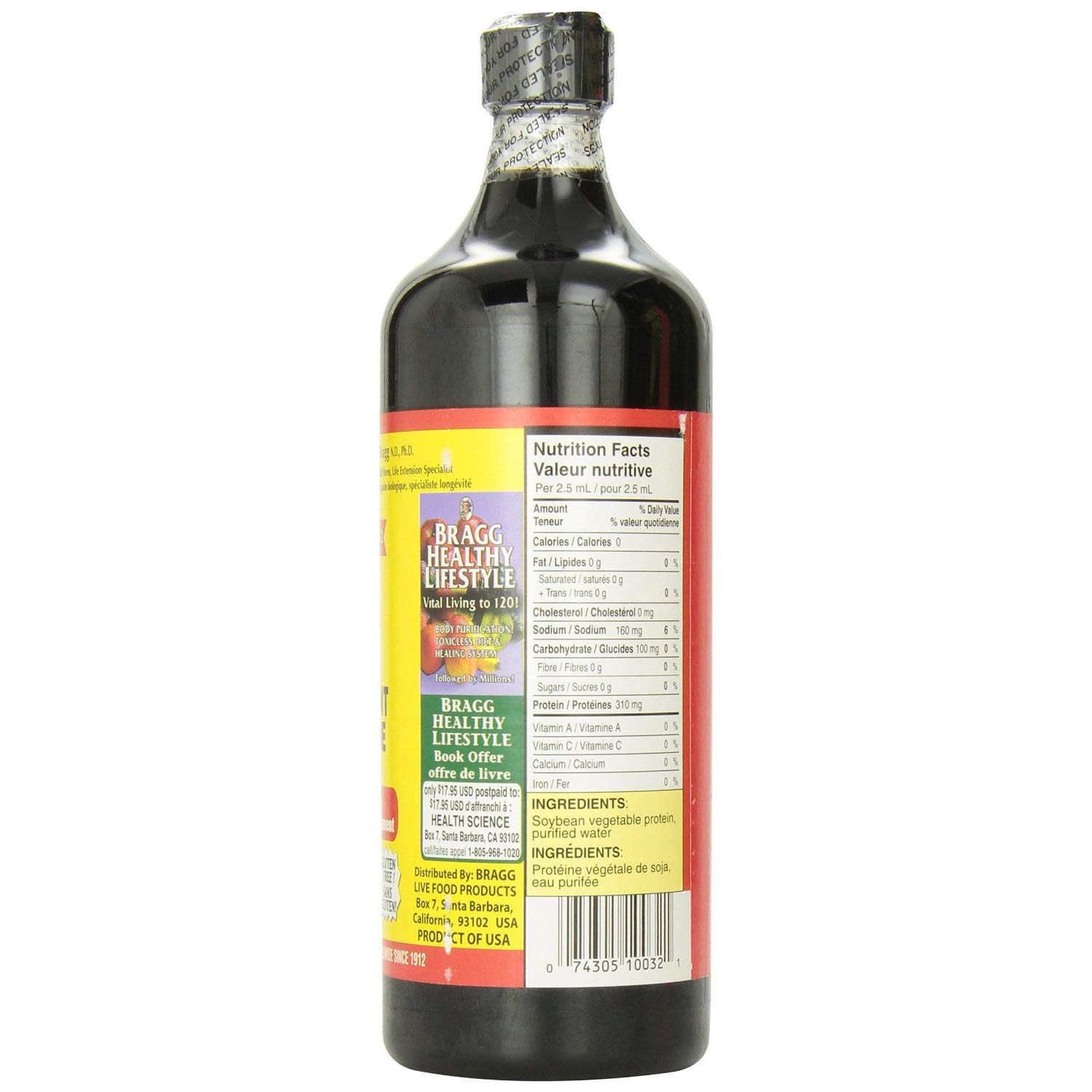 Bragg Liquid Aminos, All Purpose Seasoning, 32 fl oz 32 Fl Oz (Pack of 1)