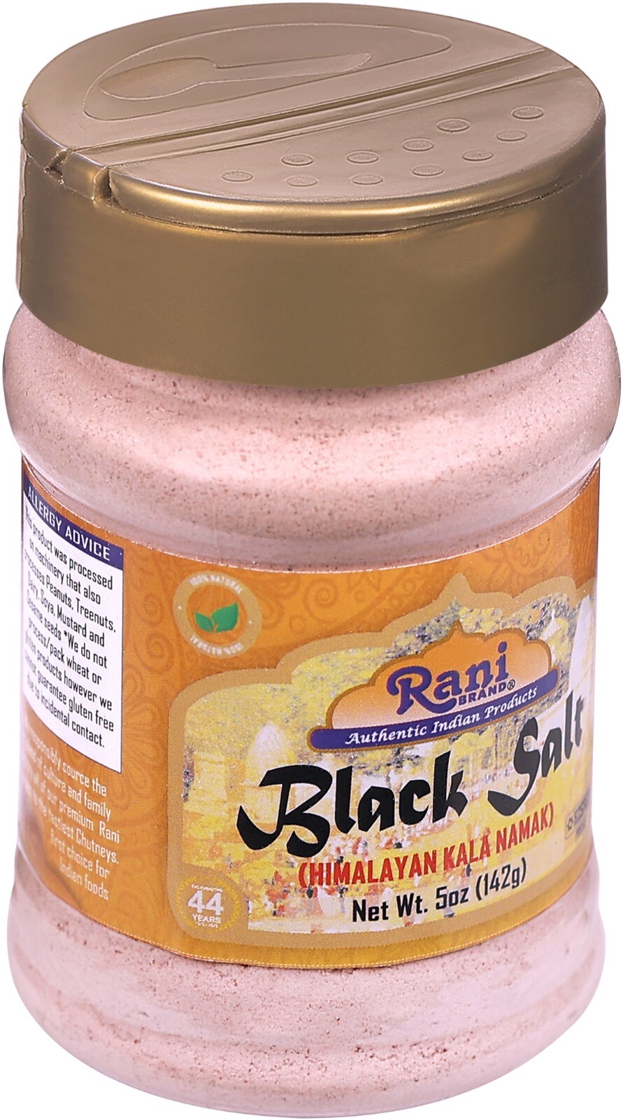 Rani Black Salt Powder (Kala Namak) Mineral 5oz (142g) PET Jar