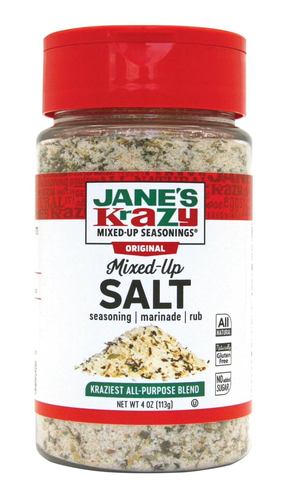 Jane’s Krazy Mixed Up Salt, 4 Ounce 4 ounce (Pack of 1)