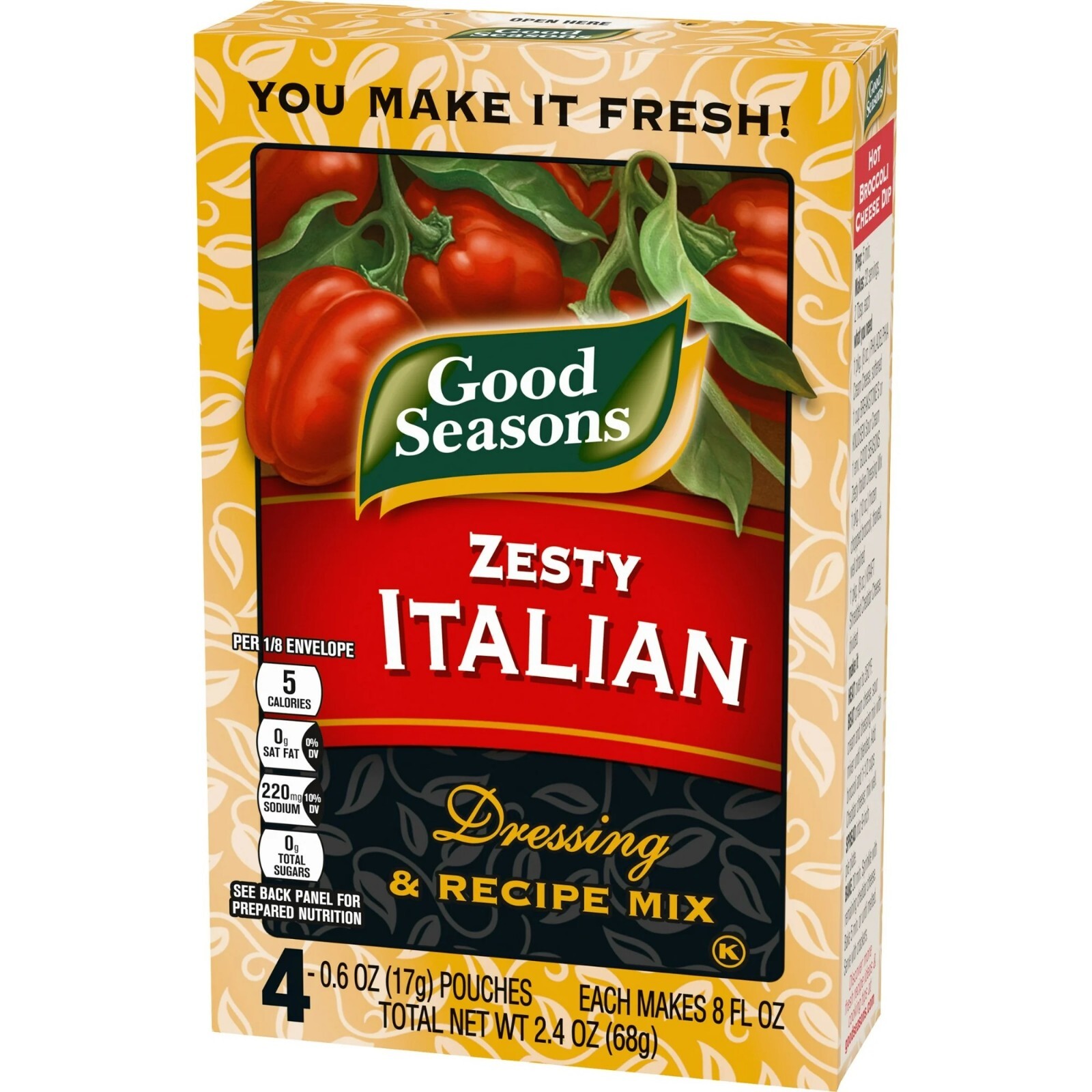 2xGood Seasons Zesty Italian Dressing & Recipe Seasoning Mix, 4 ct Packets 2Pack