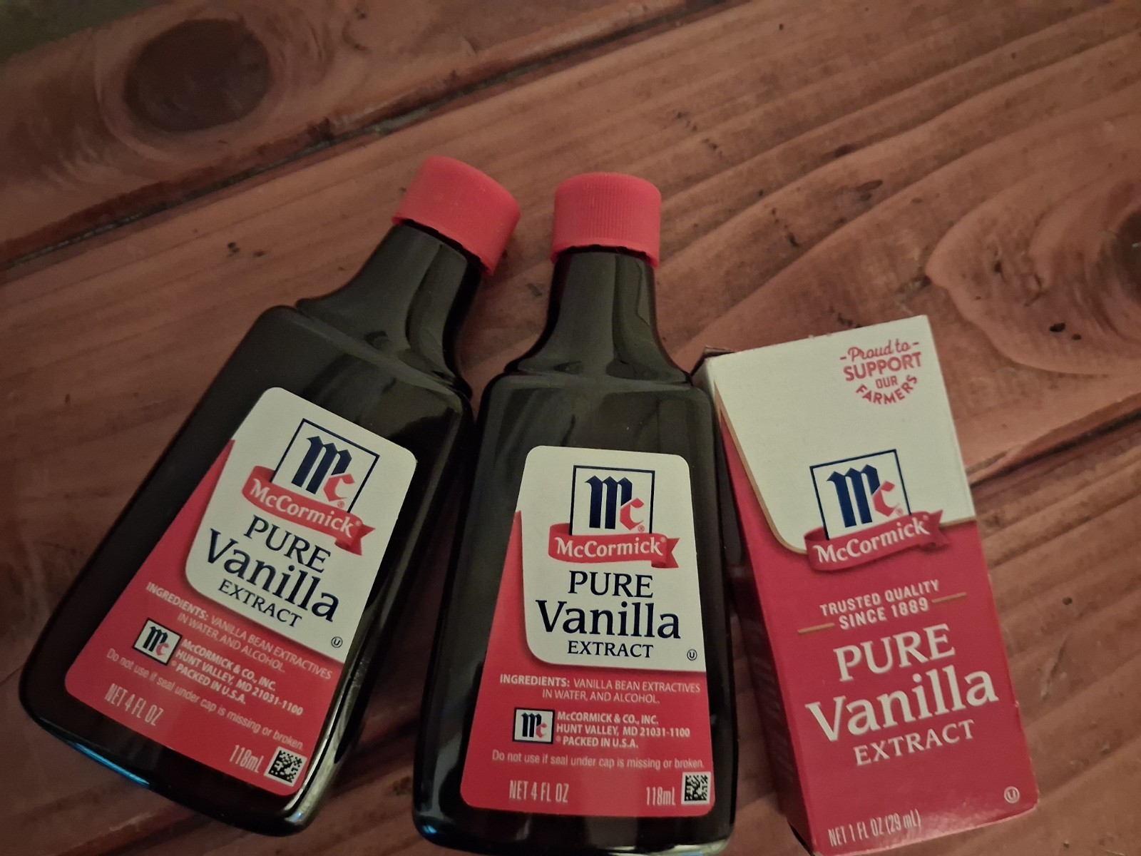 Pure Vanilla Extract, 10oz FRESH McCormick, u get combo of 1oz, 2oz, 4oz bottles
