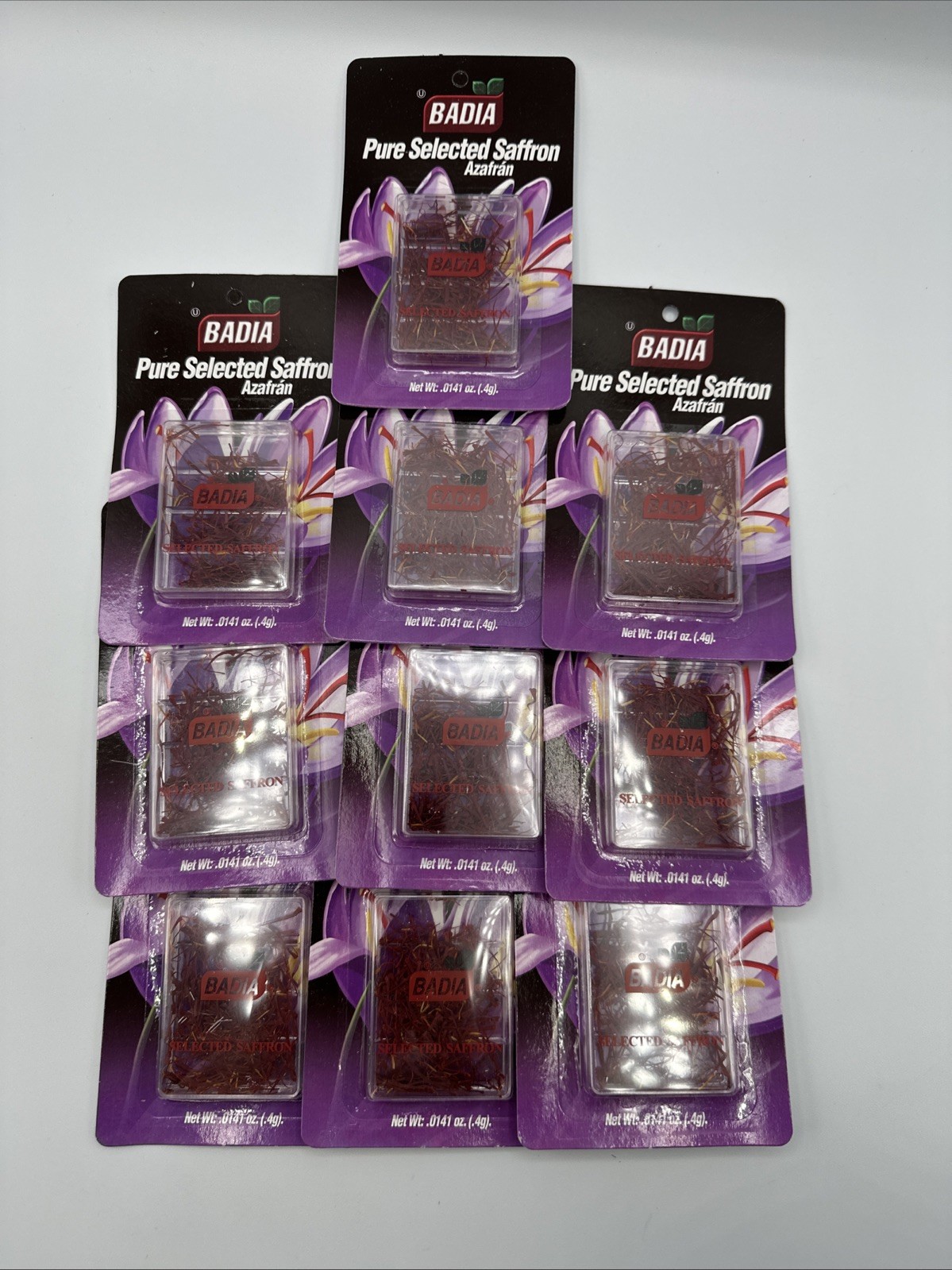 Badia Pure Selected Saffron – Azafran, 0.0141 Oz (.4 g) Exp 12/27 10 PACK (4 g)