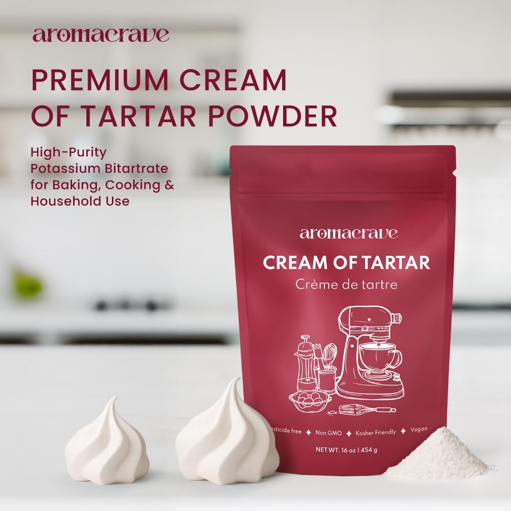 Cream of Tartar Powder, High-Purity Potassium Bitartrate for Baking & Cooking…