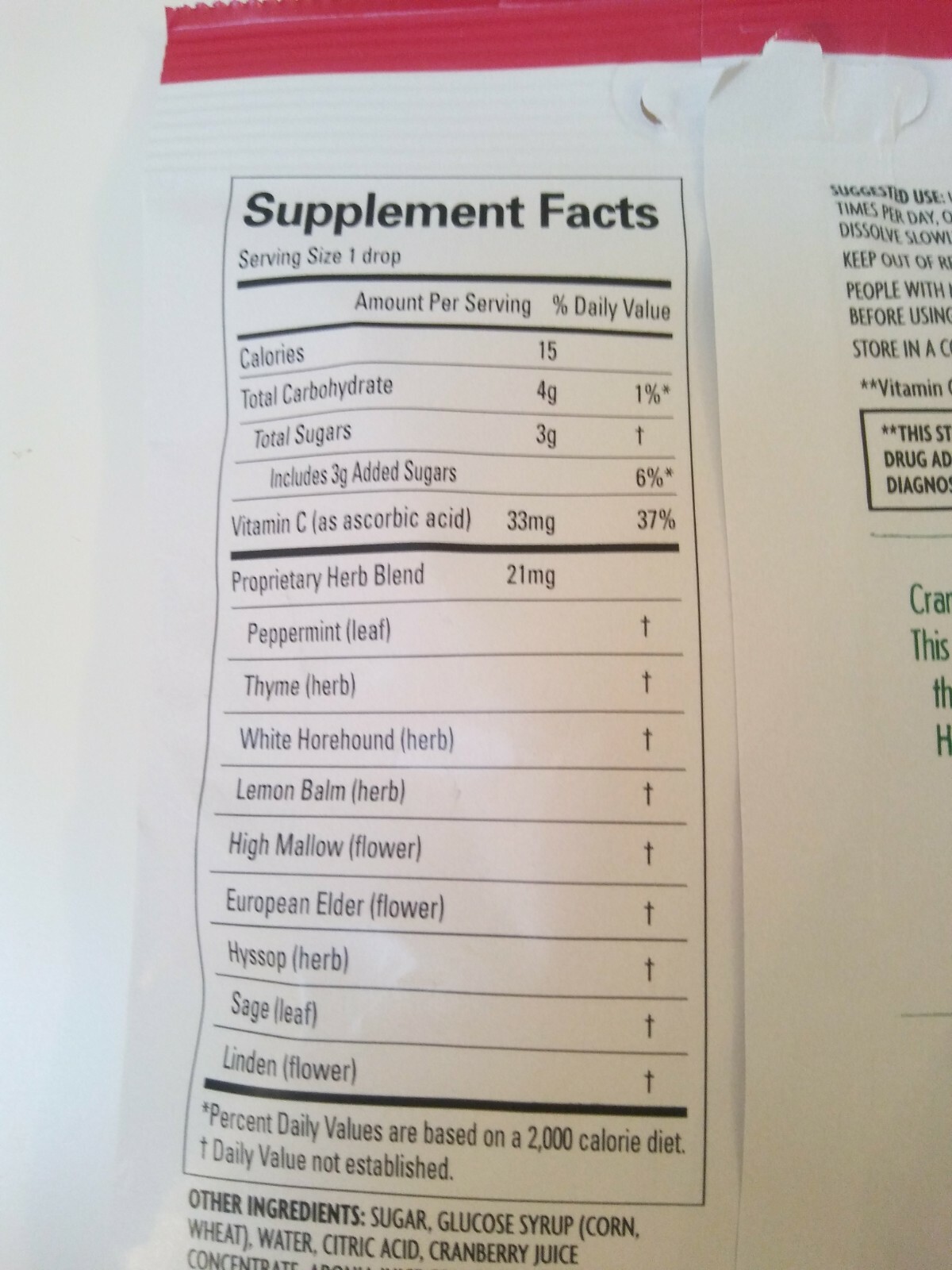 4 PACK Trader Joe’s Cranberry & Herb VITAMIN C Supplement Drops