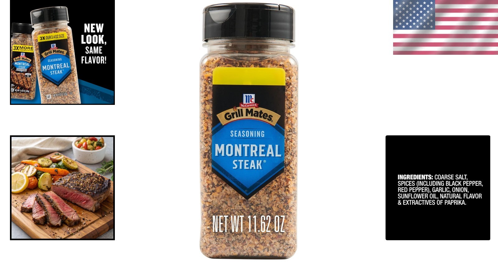 Transform Meats and Veggies with McCormick Montreal Steak Seasoning, 11.62 oz