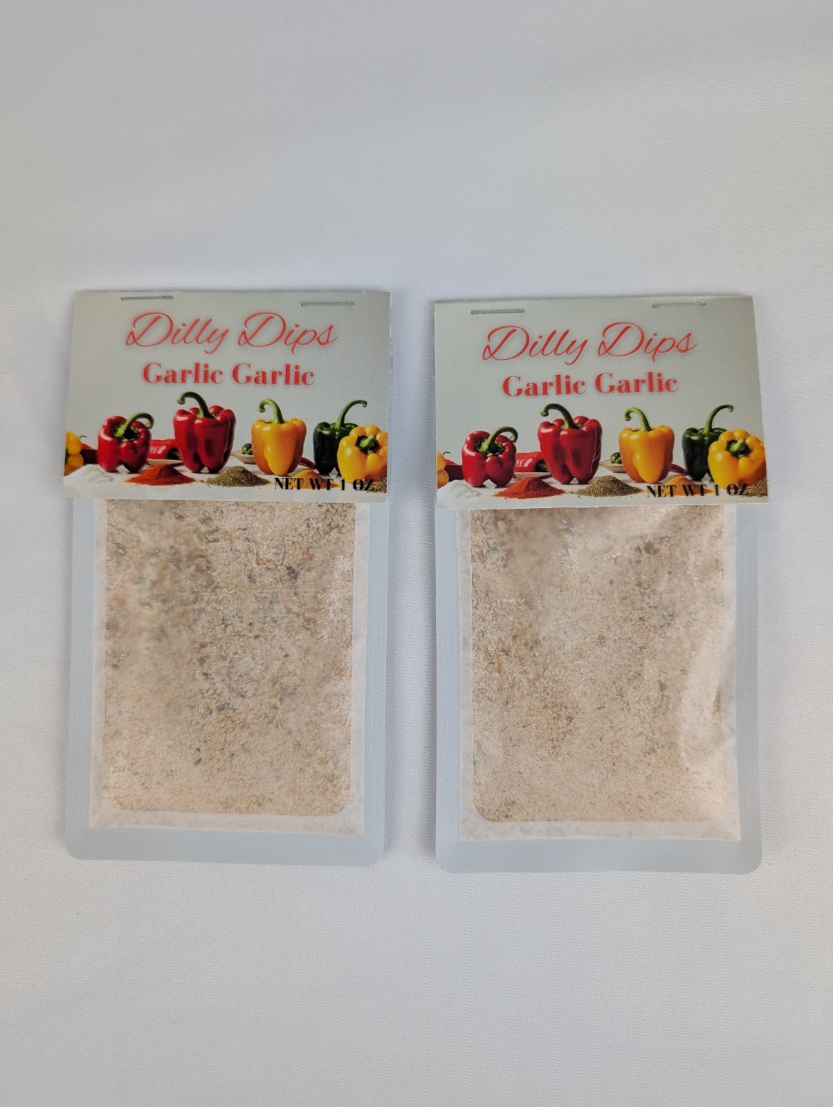 Dilly Dips – 2 Pack – Garlic Garlic – Gourmet Dip Mix – Dry Rub – Burger Spread