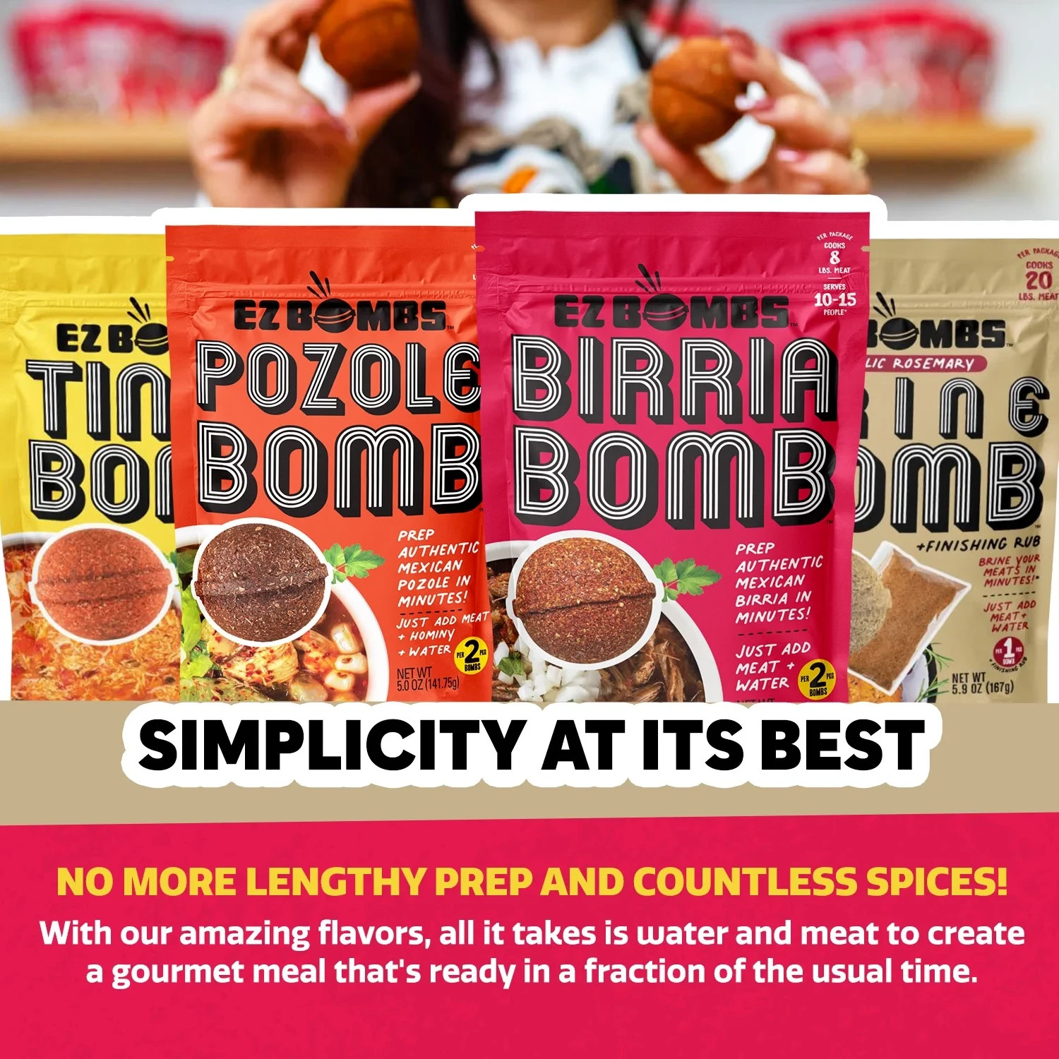 EZ Bombs Birria Bomb Seasoning 2Pack 4.8 oz Authentic Mexican Spice Mix for Tac.
