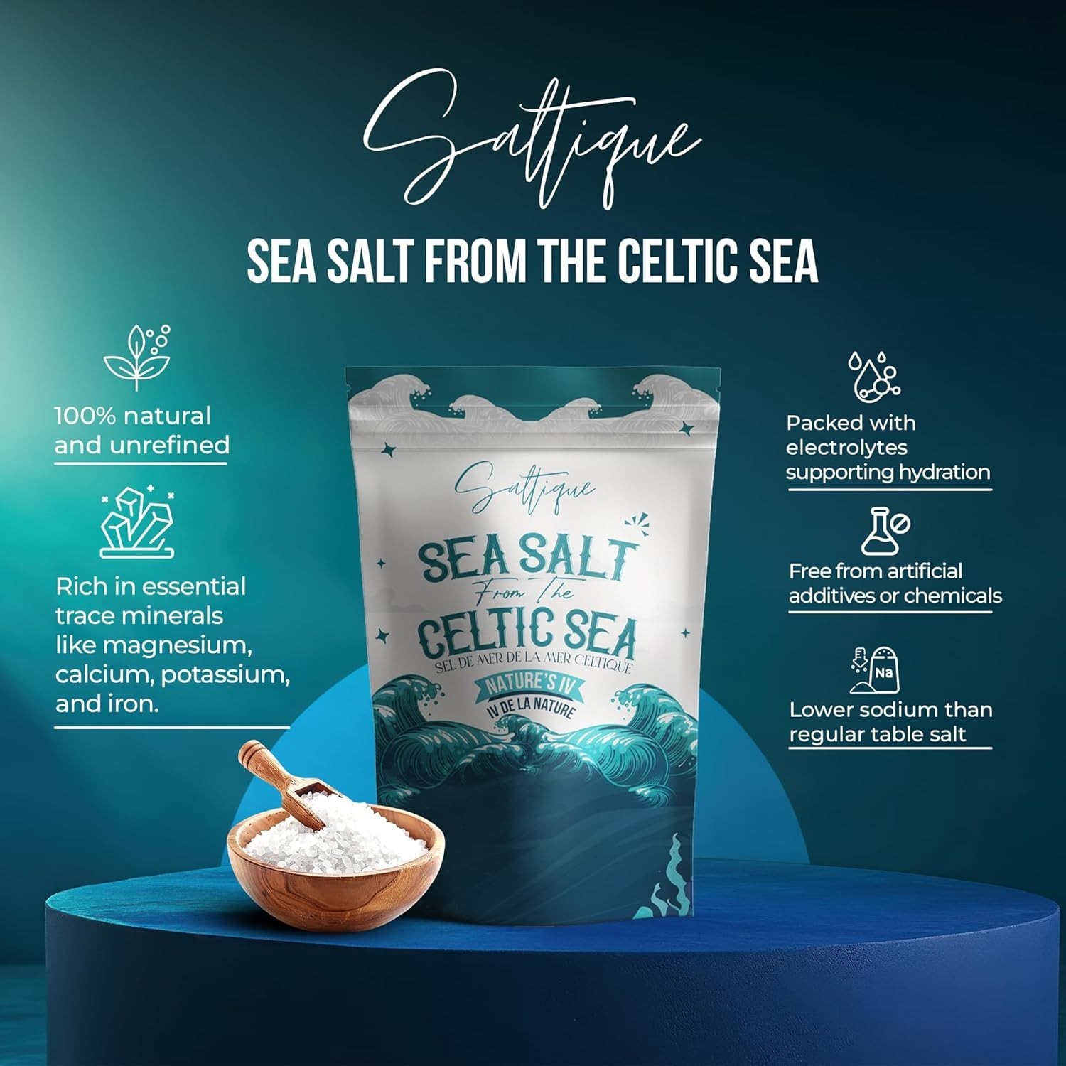 Celtic Sea Salt – Unprocessed French Grey Salt for Gourmet Cooking 5lb