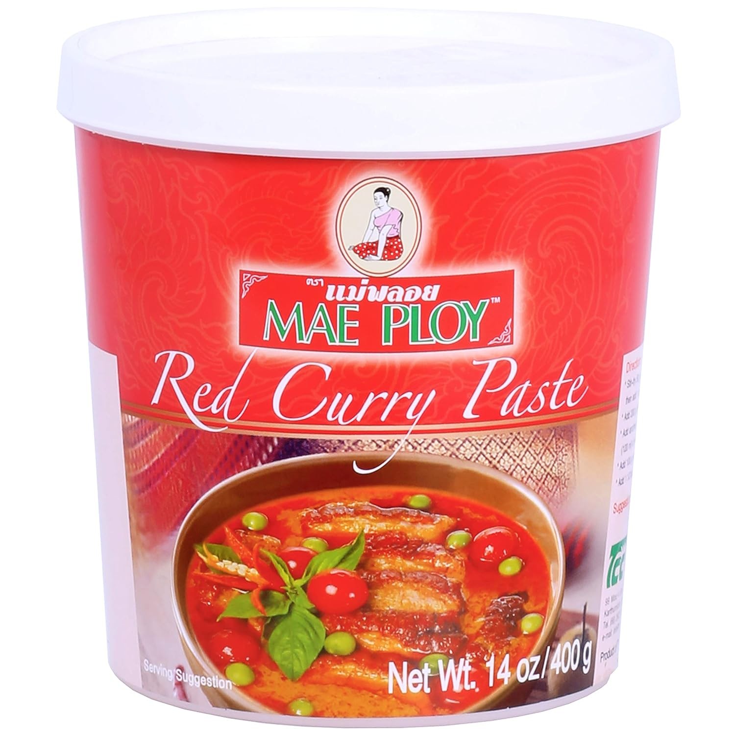 Mae Ploy Red Curry Paste, Authentic Thai Paste 14 Ounce (Pack of 1)