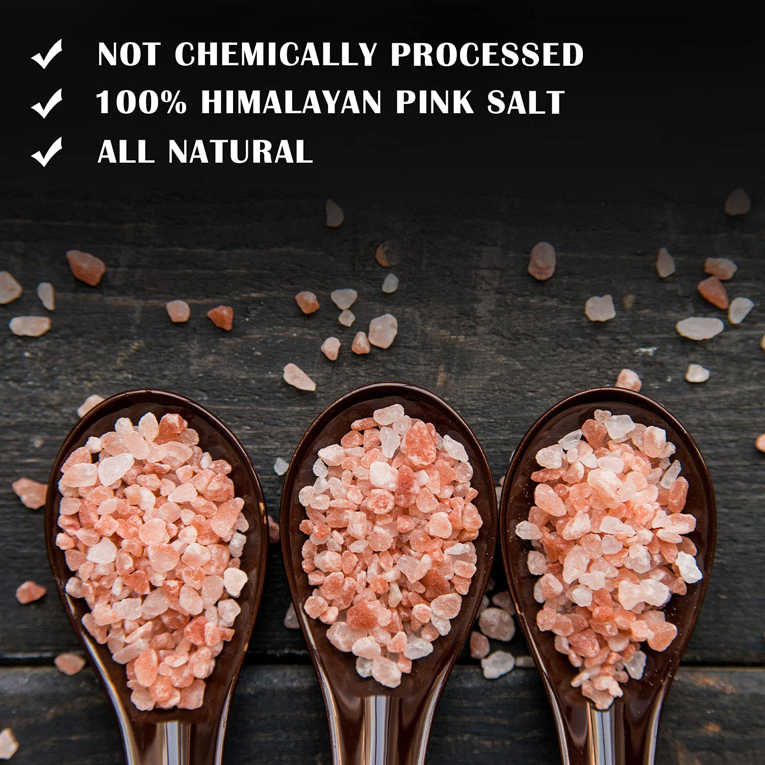 Pink Himalayan Salt Coarse 4 lb (2×2 lb) Resealable Bags Grinder Refill, Cooking