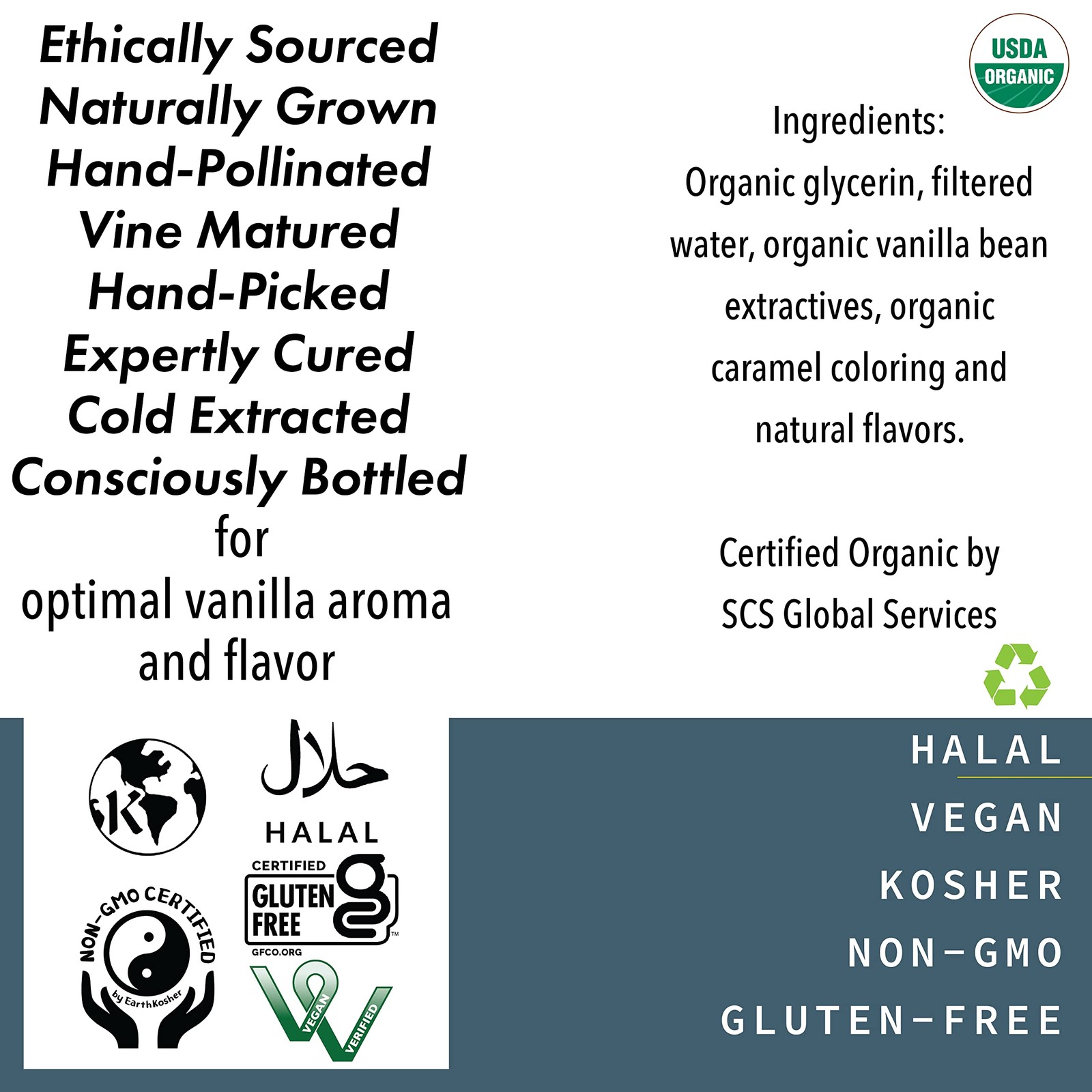 – Organic Vanilla Flavor Non Alcoholic – 4 Fl Oz – Perfect for Cooking and Ba…
